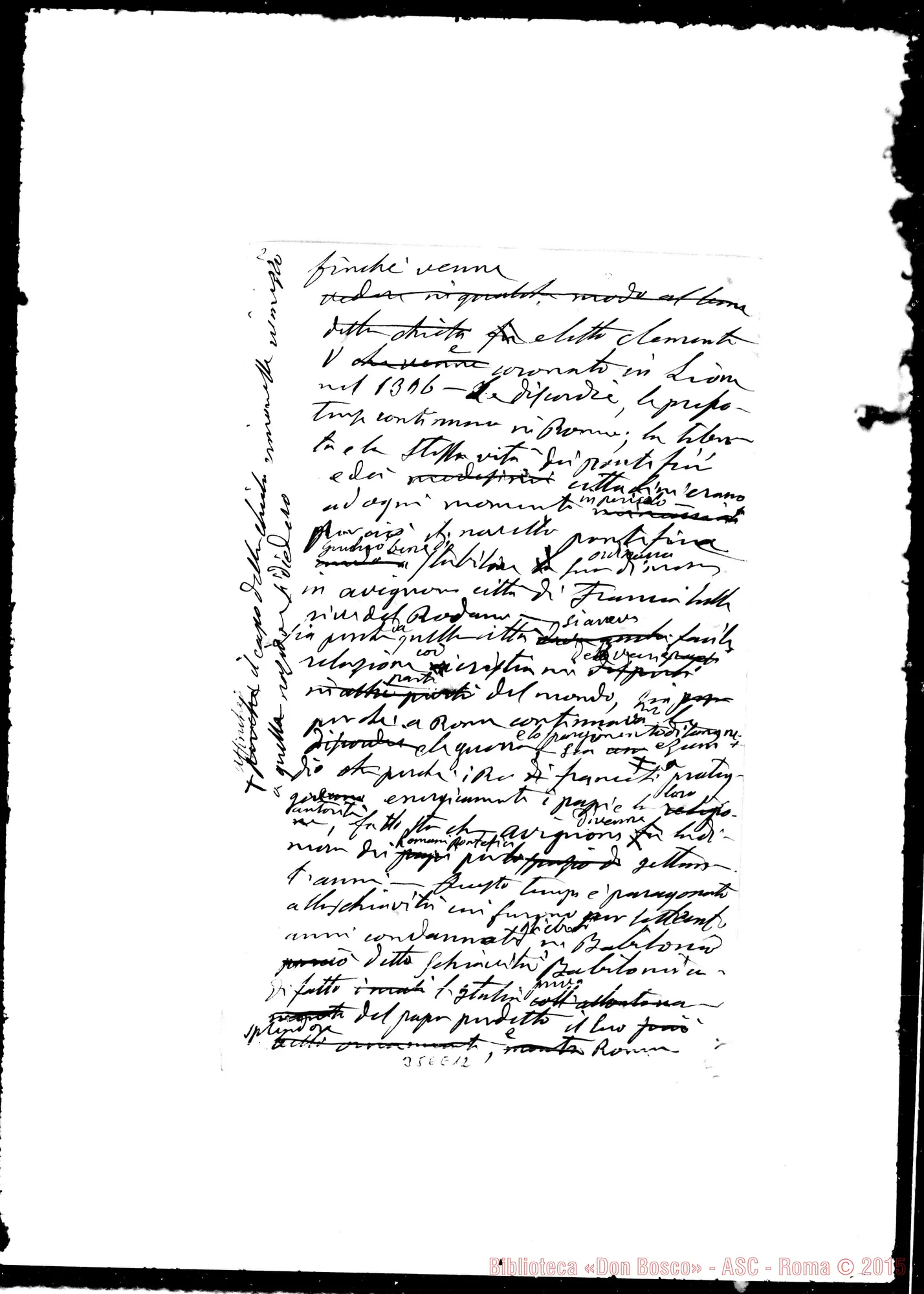 Fotogramma E 12 — Appunti E supplementi autografi Bosco