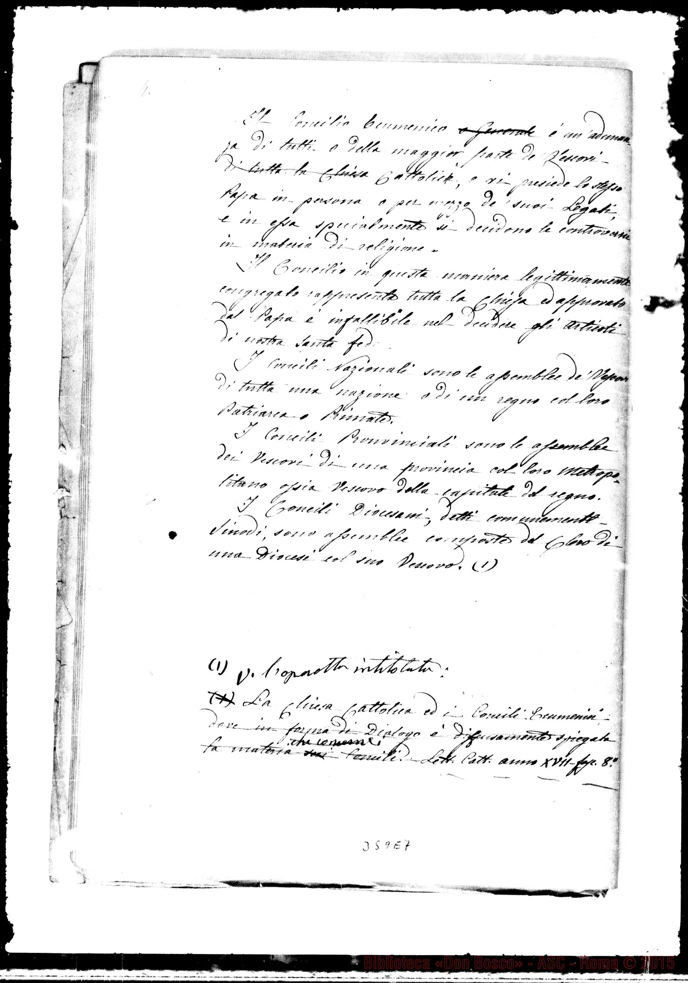 Fotogramma E 7 — Due supplementi ms. ma riveduti da D. Bosco