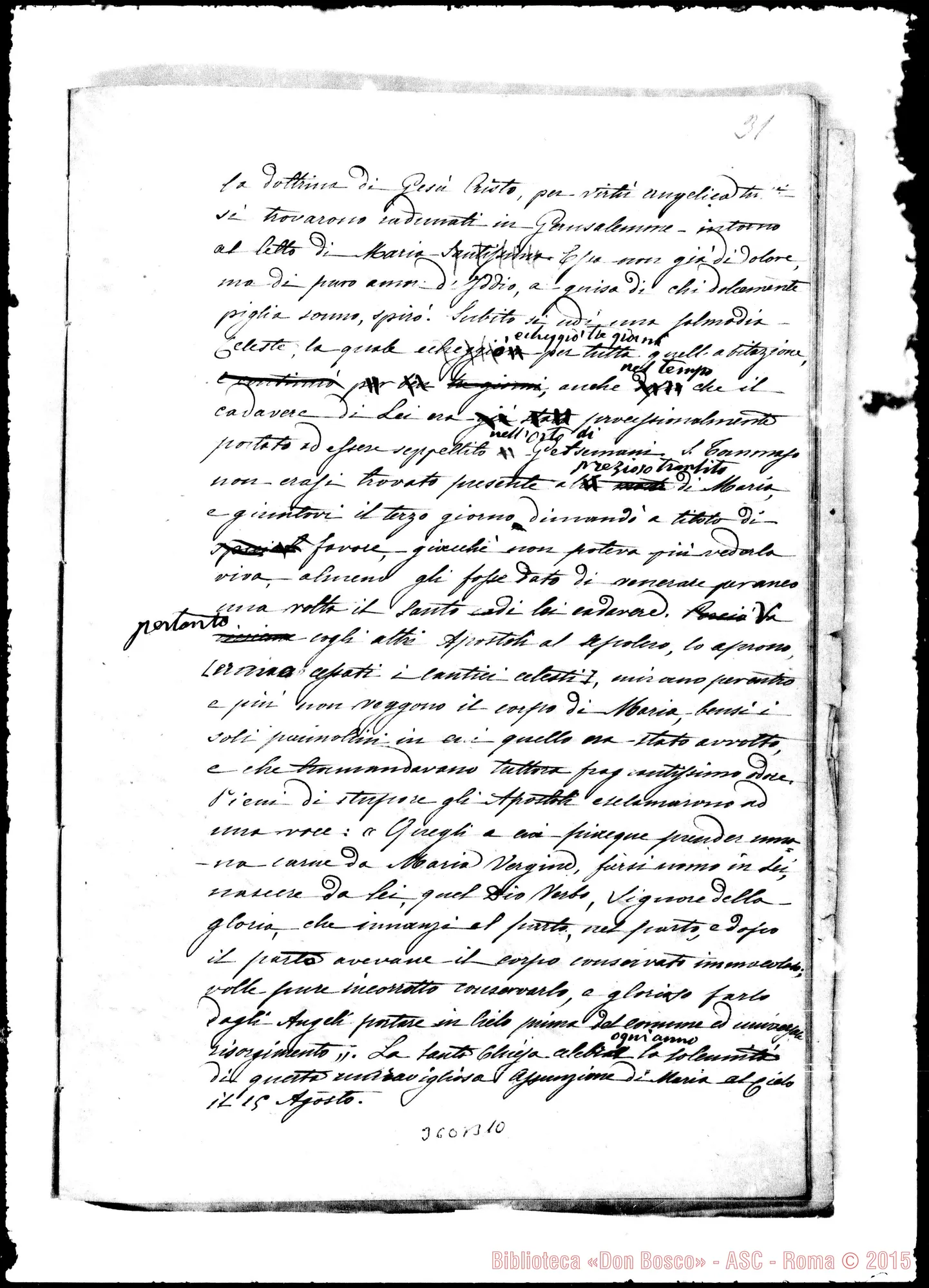 Fotogramma B 10 — Due supplementi ms. ma riveduti da D. Bosco