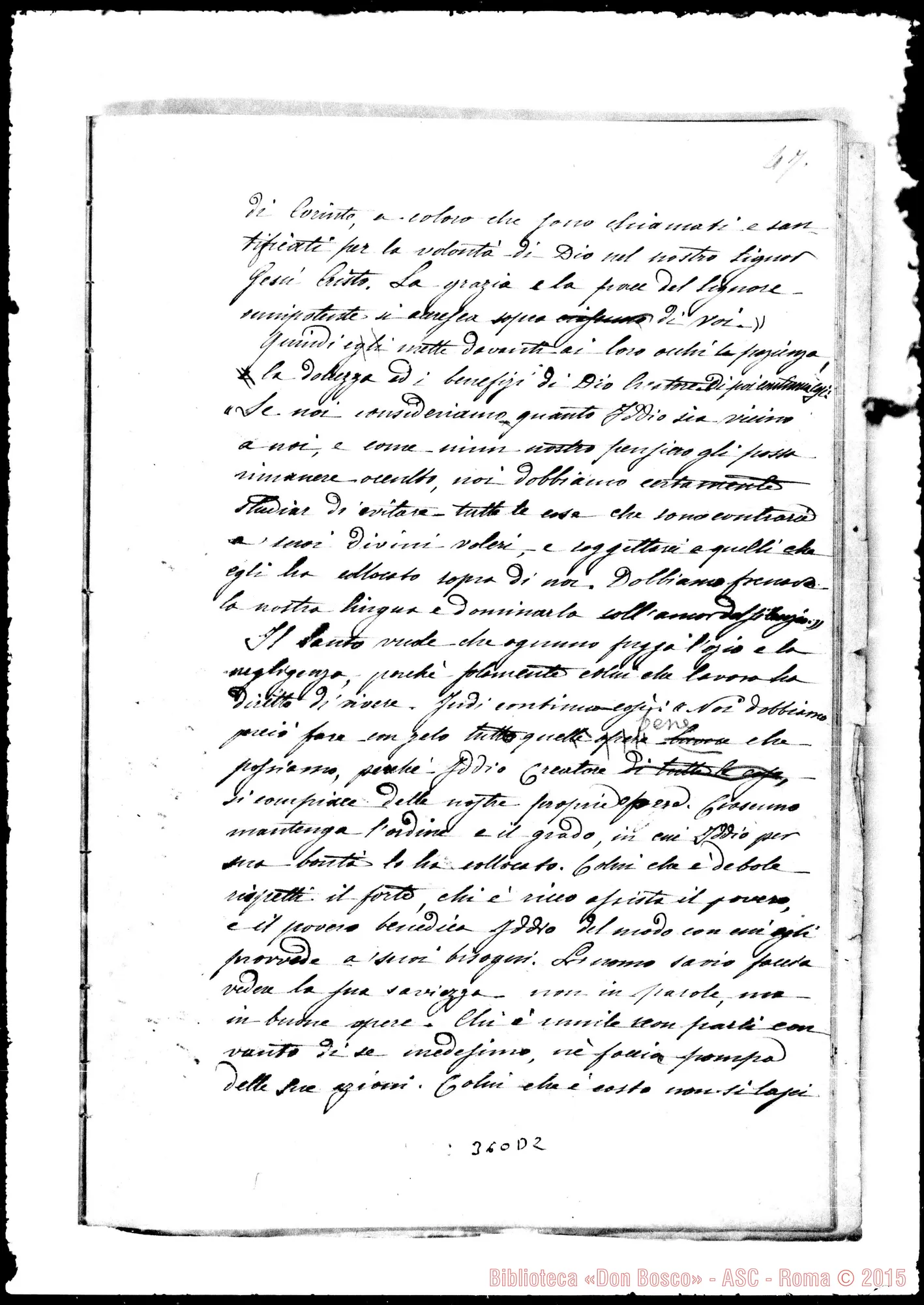Fotogramma D 2 — Due supplementi ms. ma riveduti da D. Bosco