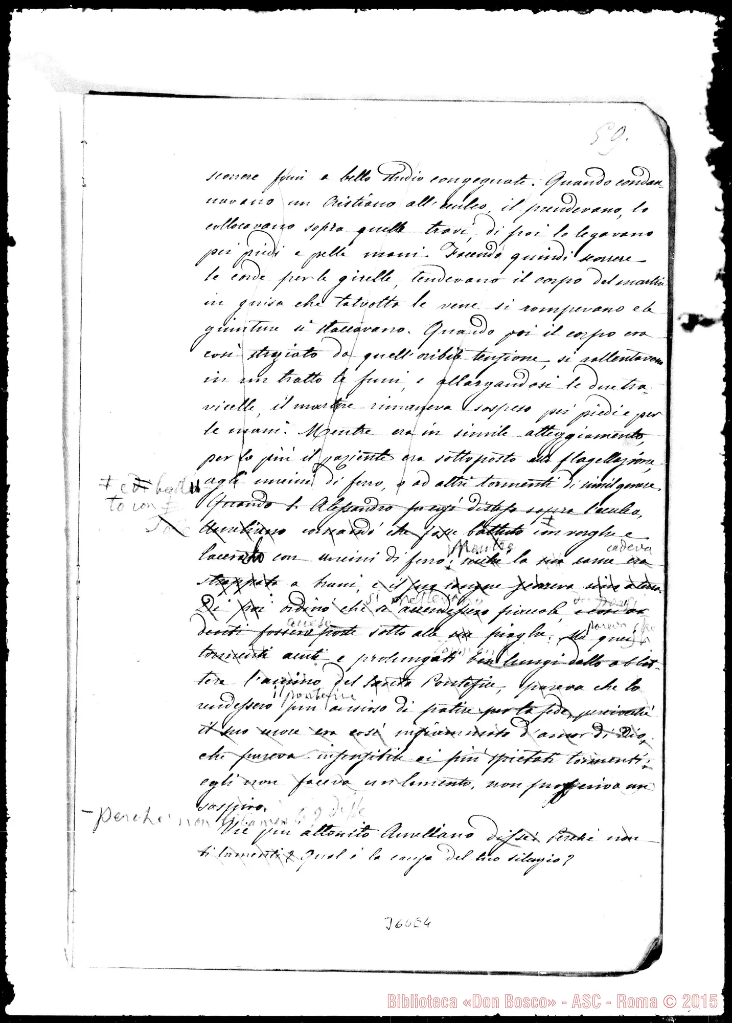 Fotogramma E 4 — Da Papa Alessandro I… Ms. con annotazioni Bosco