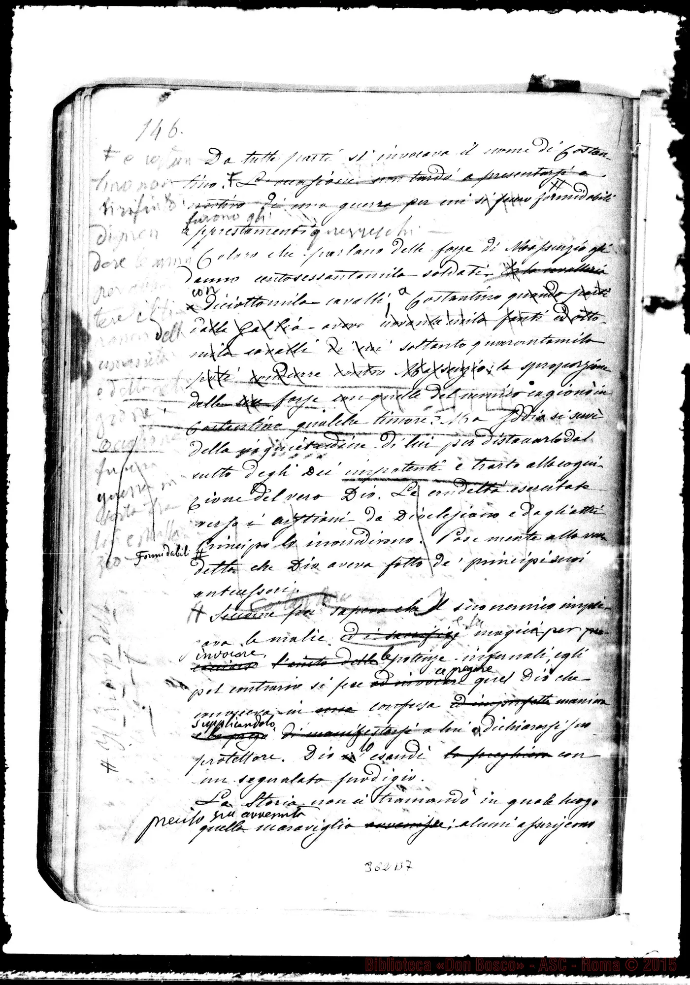 Fotogramma B 7 — Da Papa Alessandro I… Ms. con annotazioni Bosco