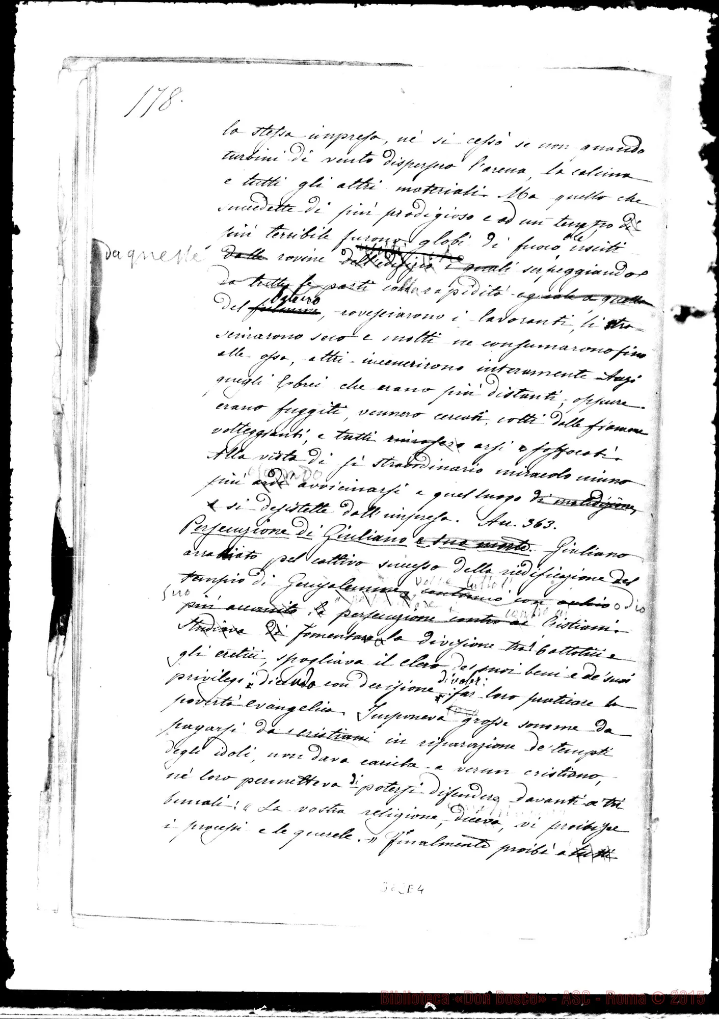 Fotogramma E 4 — Epoca Seconda. Ms. con alcuna correzione Bosco