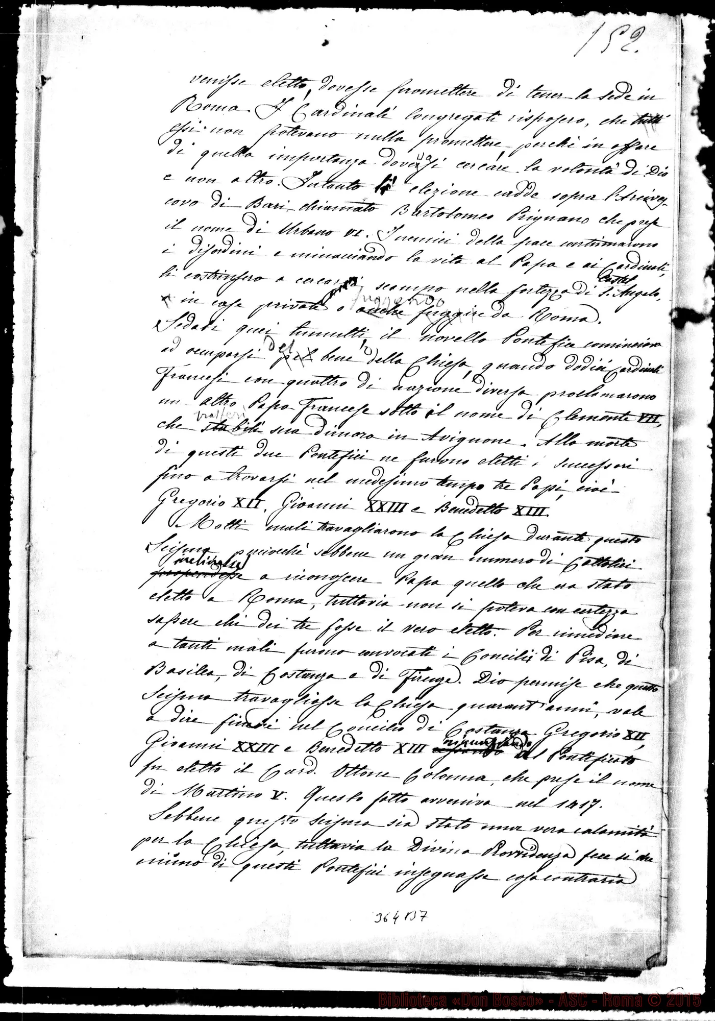 Fotogramma B 7 — Capo III: Santo Tommaso d’Aquino. Ms. con correz. autogr. Bosco