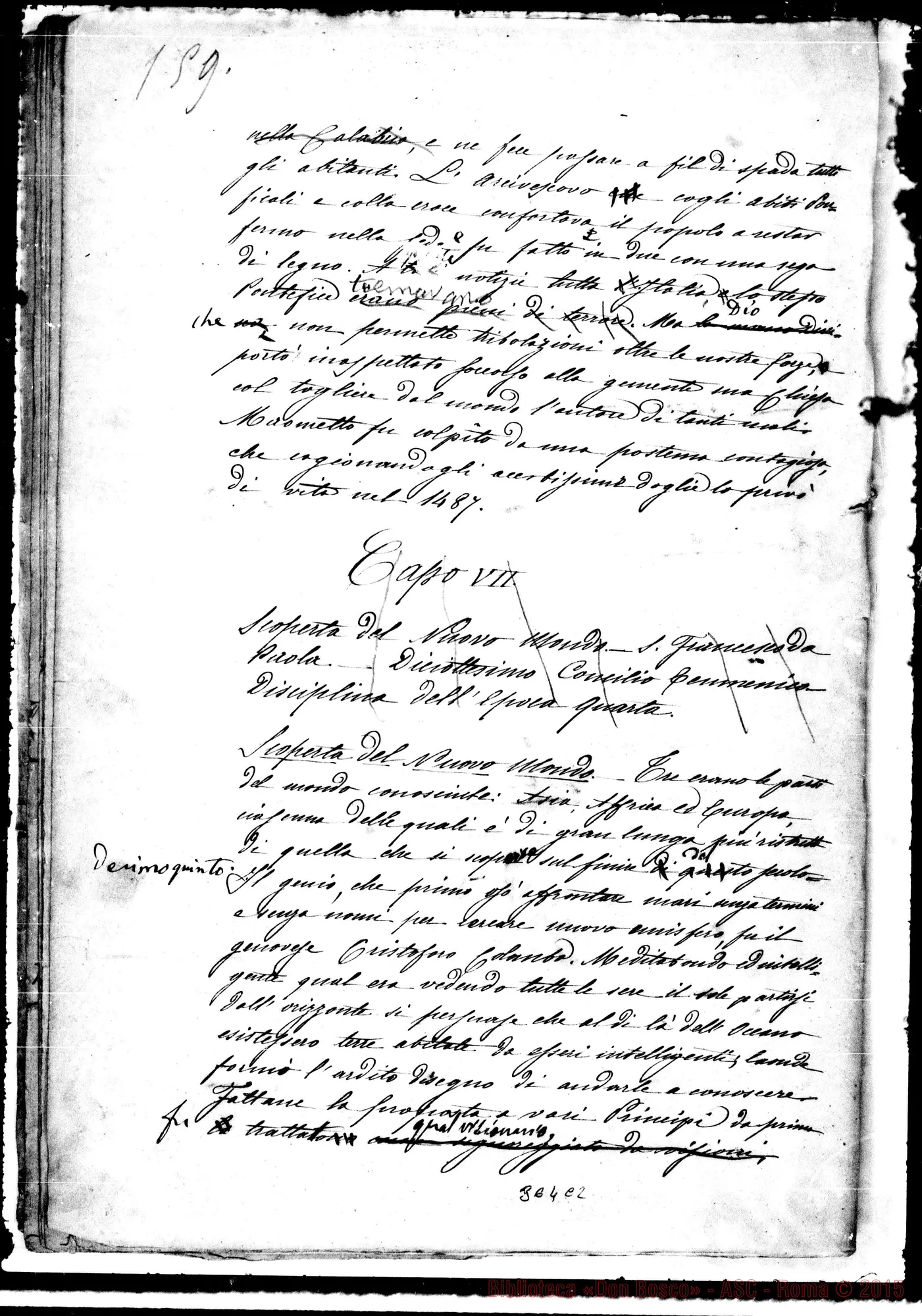 Fotogramma C 2 — Capo III: Santo Tommaso d’Aquino. Ms. con correz. autogr. Bosco