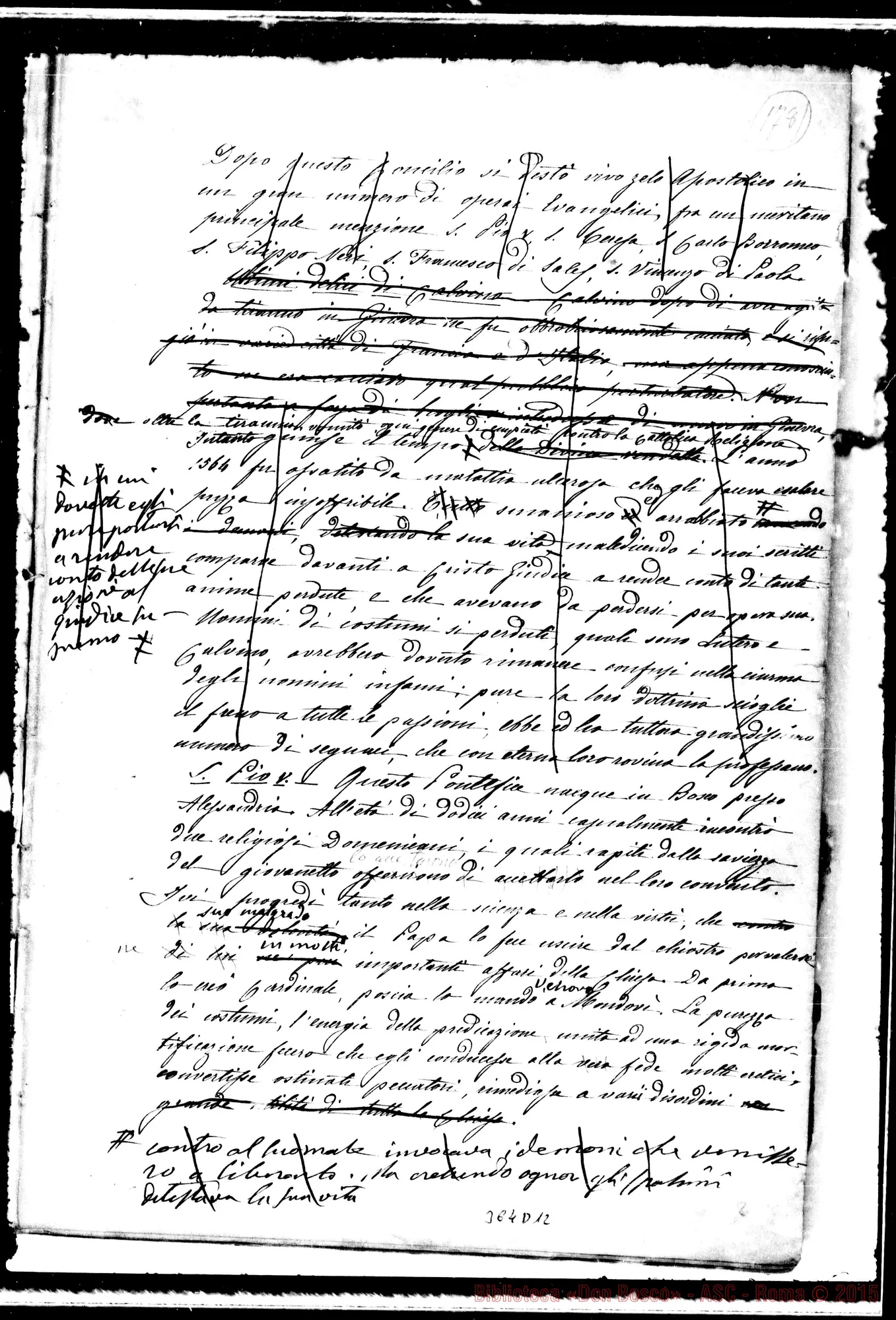 Fotogramma D 12 — Capo III: Santo Tommaso d’Aquino. Ms. con correz. autogr. Bosco