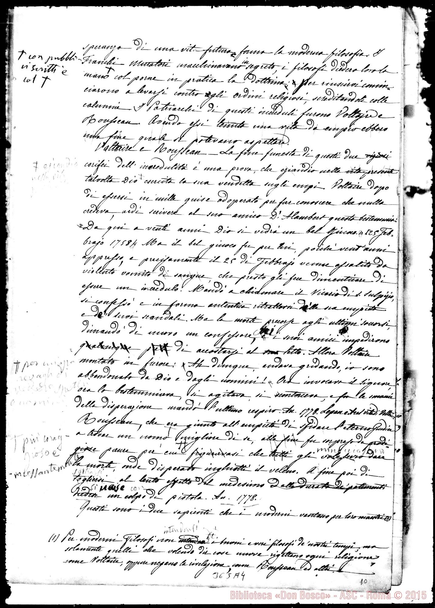 Fotogramma A 4 — Capo III: Santo Tommaso d’Aquino. Ms. con correz. autogr. Bosco