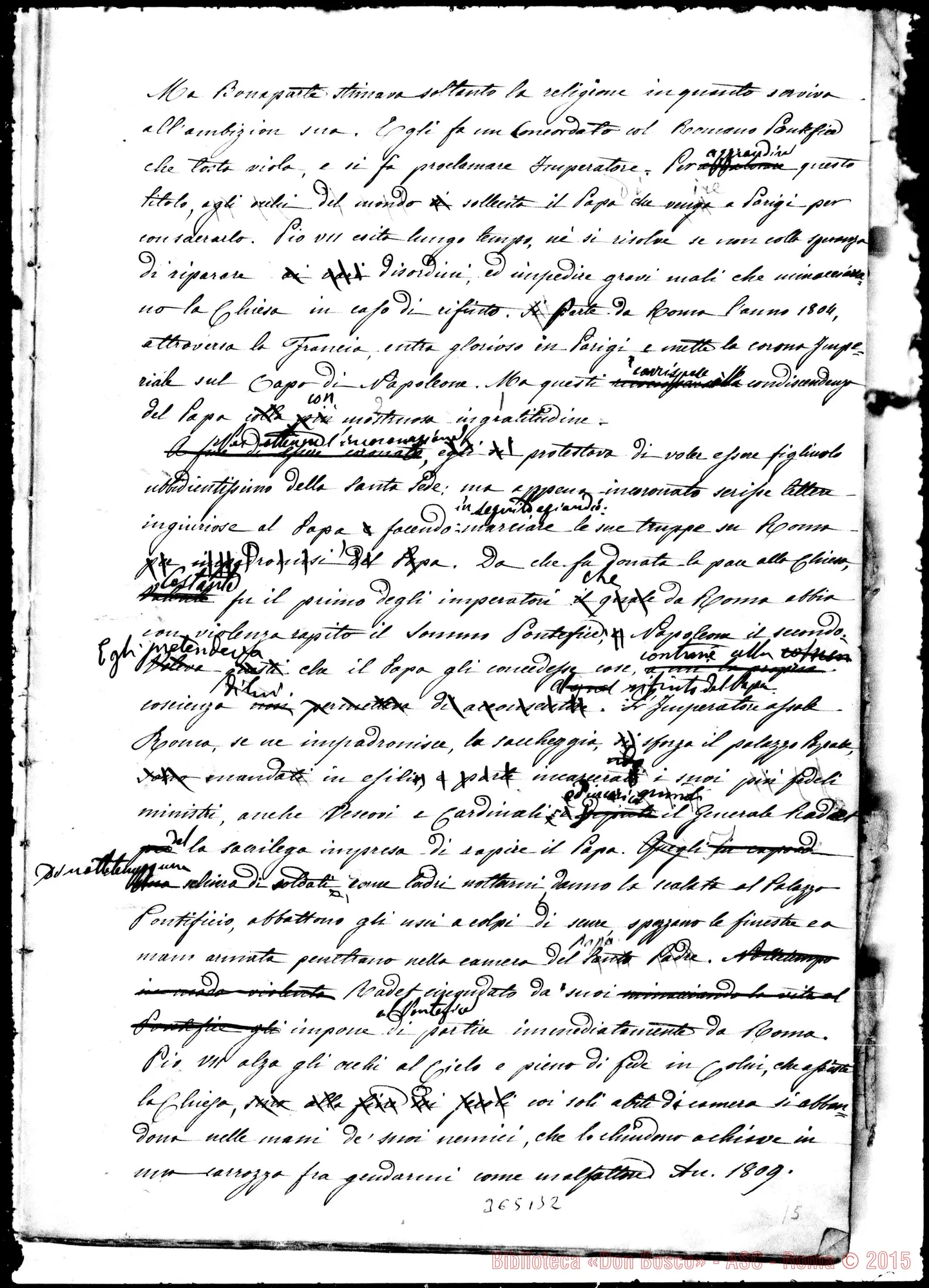 Fotogramma B 2 — Capo III: Santo Tommaso d’Aquino. Ms. con correz. autogr. Bosco