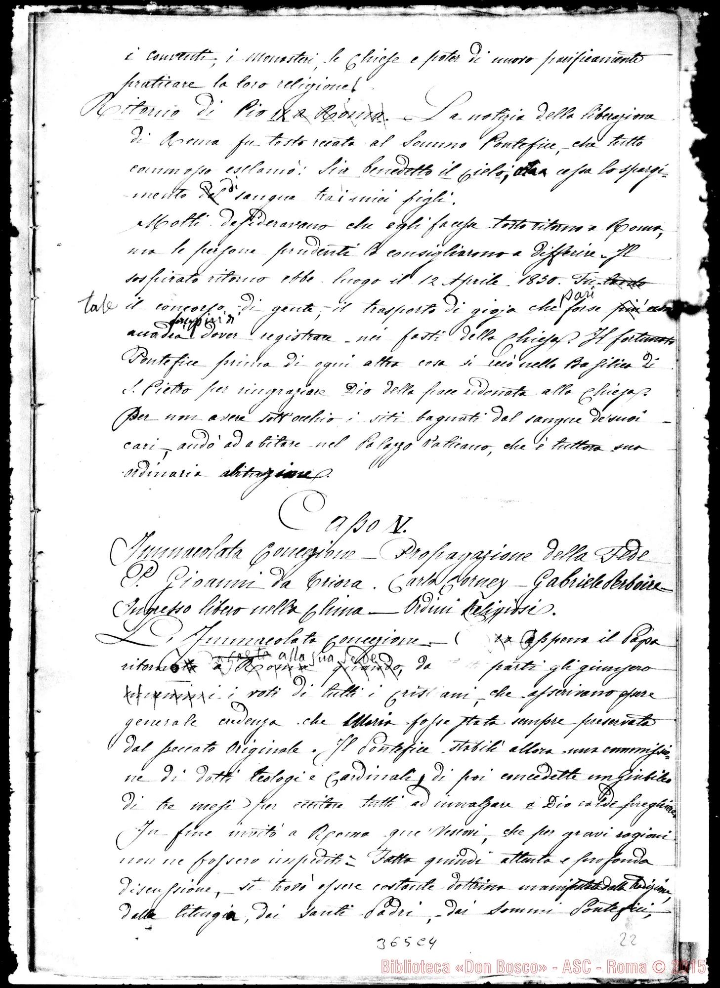Fotogramma C 4 — Capo III: Santo Tommaso d’Aquino. Ms. con correz. autogr. Bosco