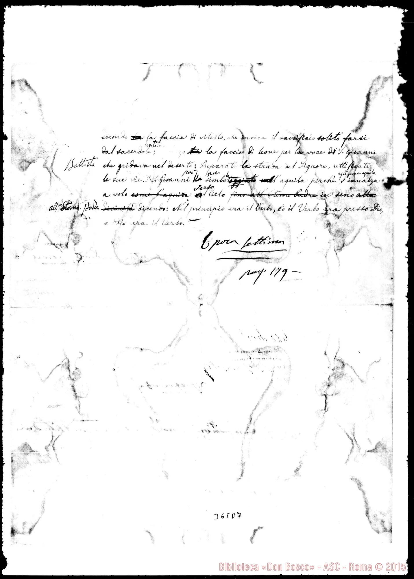 Fotogramma D 7 — «Il Vangelo E gli apostoli». Ms. con correz. Bosco
