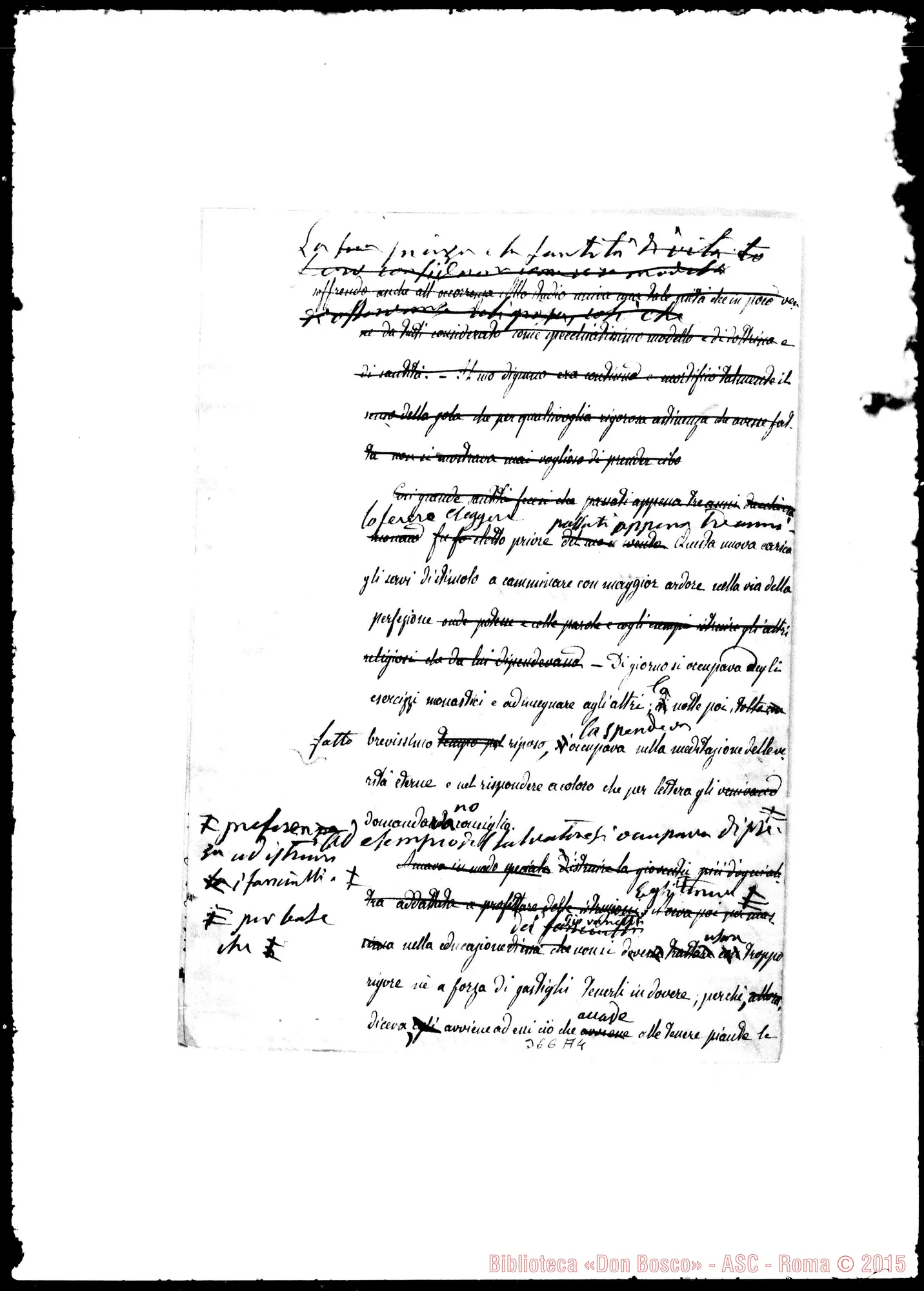 Fotogramma A 4 — San Anseimo, vesc. E dottore. Ms. con correz. Bosco