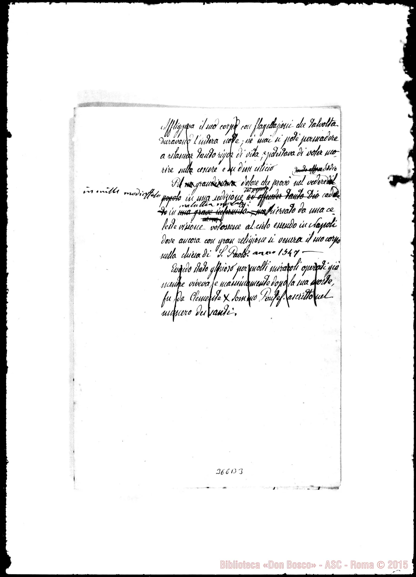 Fotogramma B 3 — S. Gaetano dei Teatini. Ms. con correz. Bosco