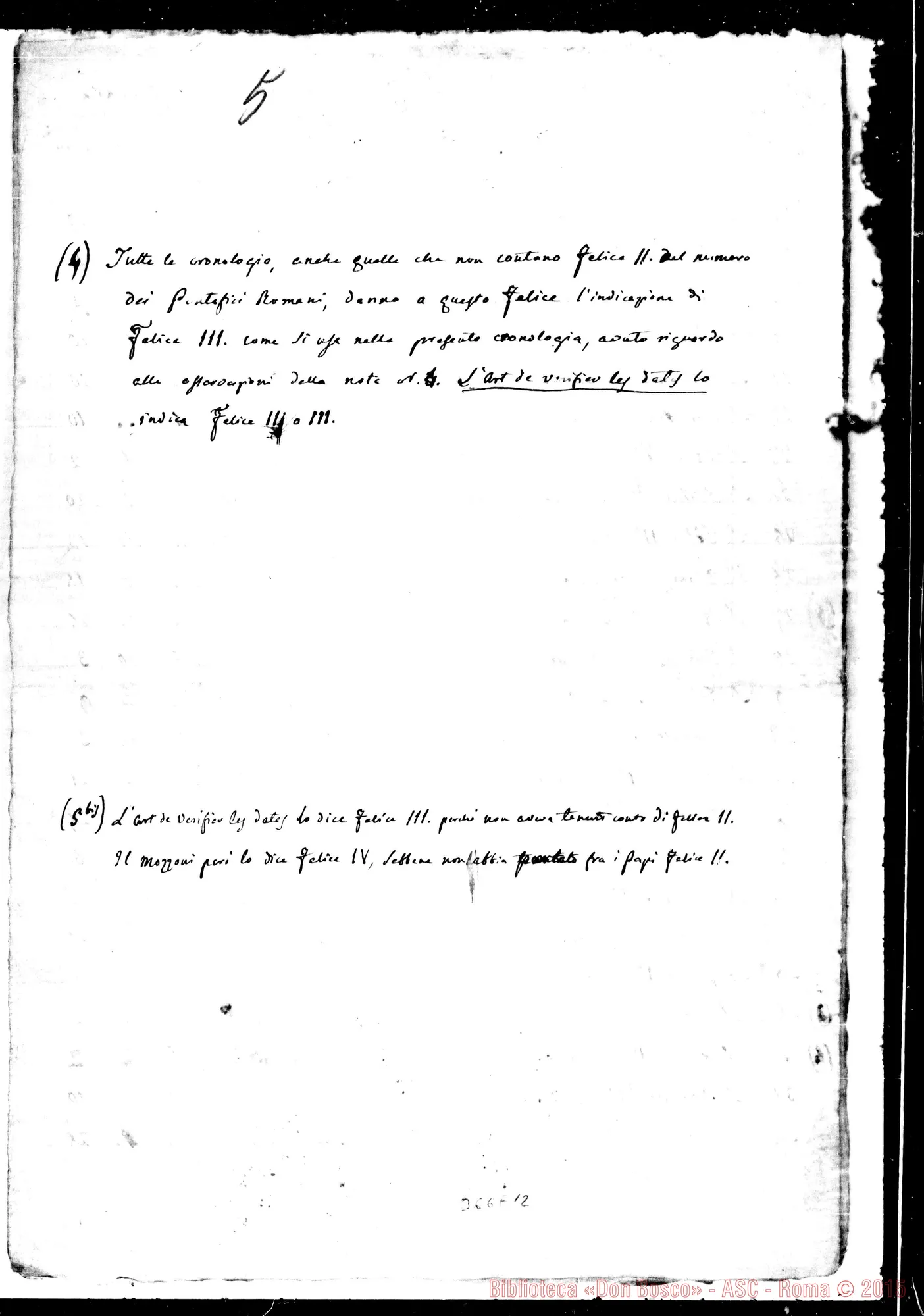 Fotogramma E 12 — Cronologia dei Sommi Pontefici. Ms.