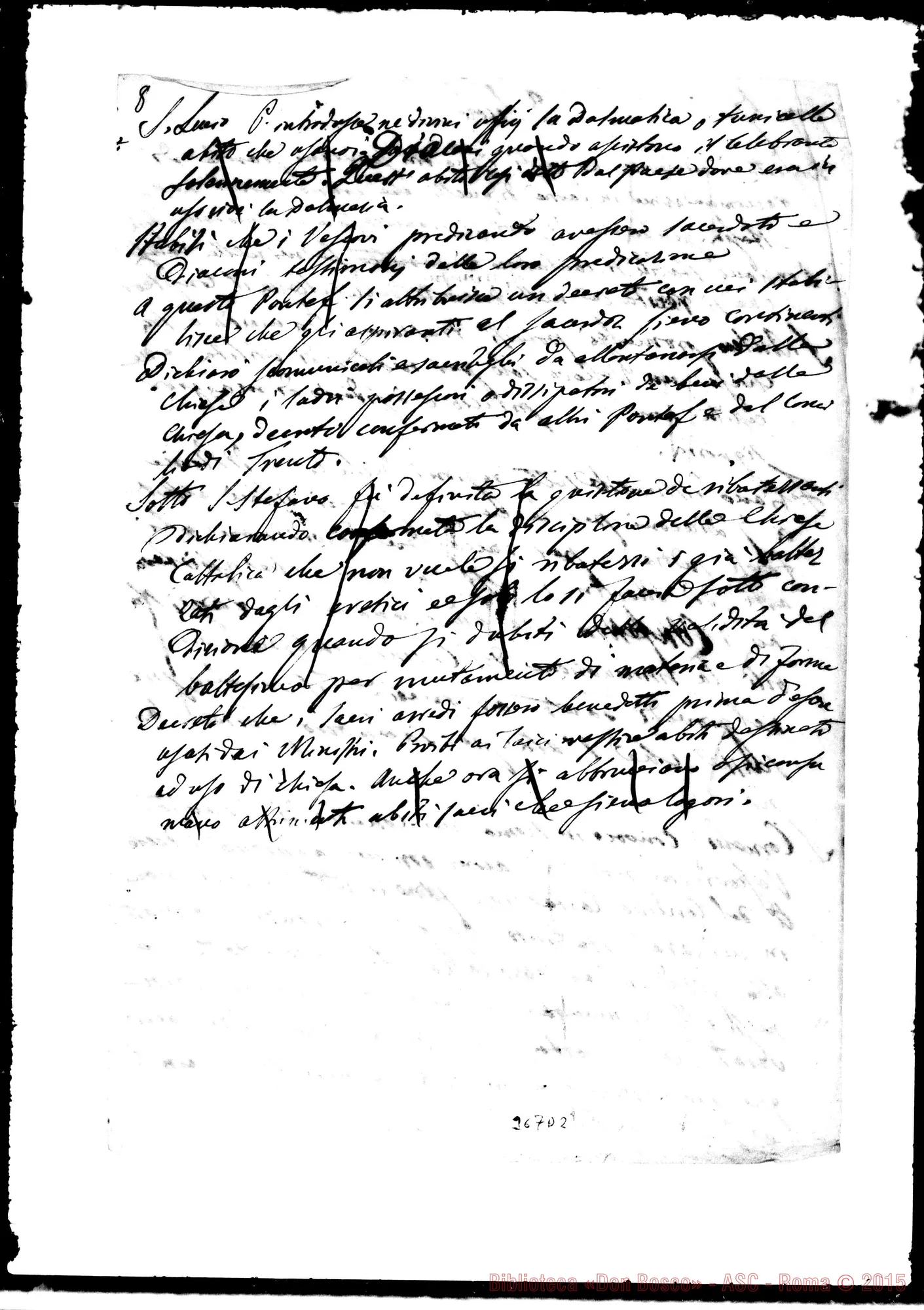 Fotogramma D 2 — Frammenti vari. Ms. con correz. Bosco