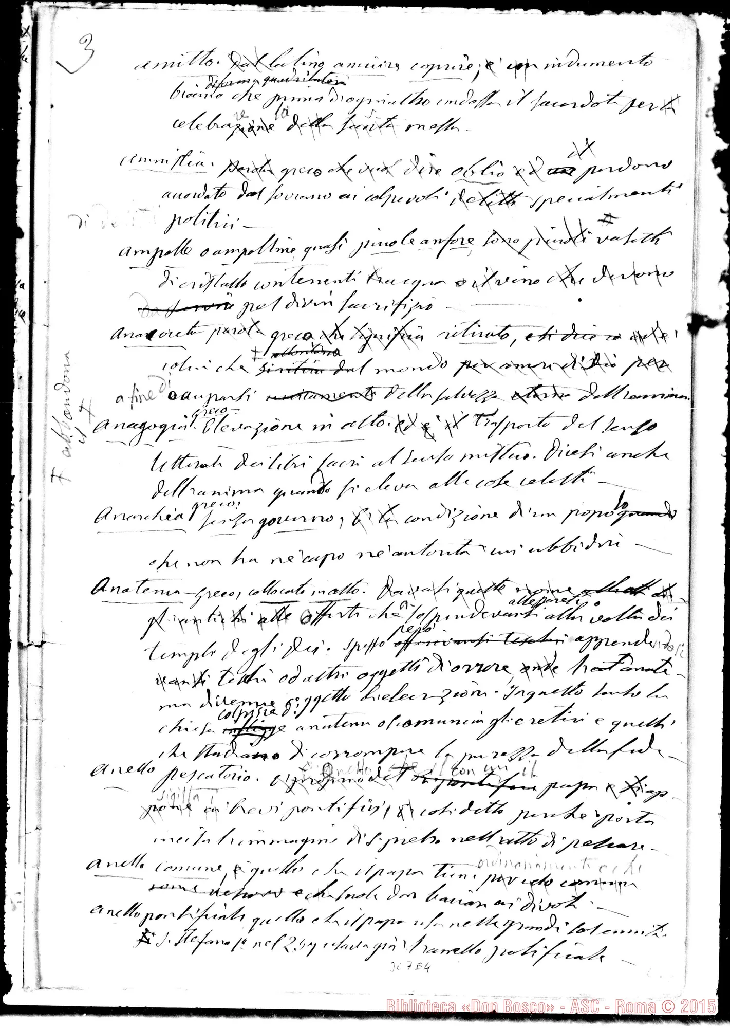 Fotogramma E 4 — Dizionario di nomi ricorrenti… Ms. con correz. Bosco