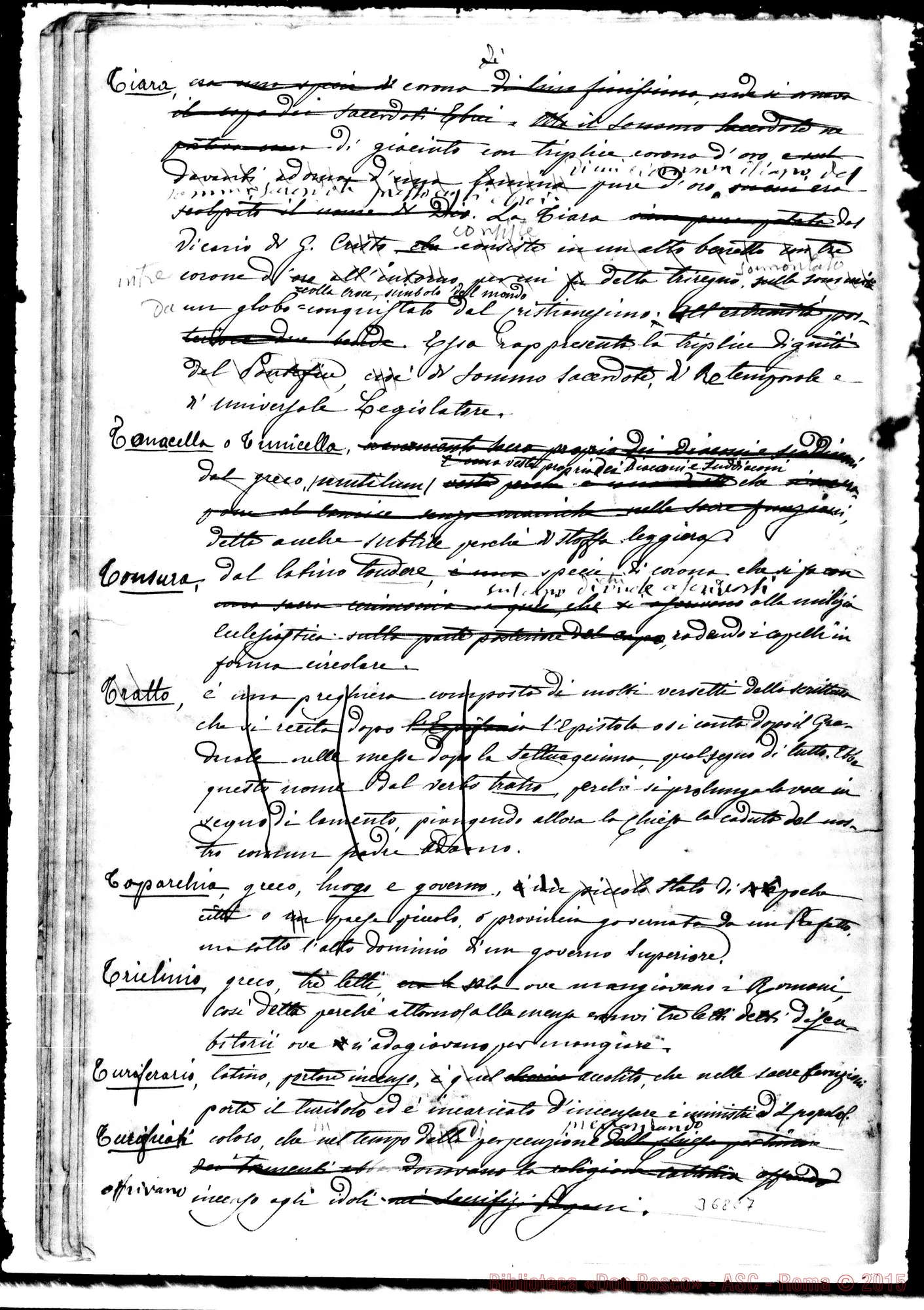 Fotogramma C 7 — Dizionario di nomi ricorrenti… Ms. con correz. Bosco