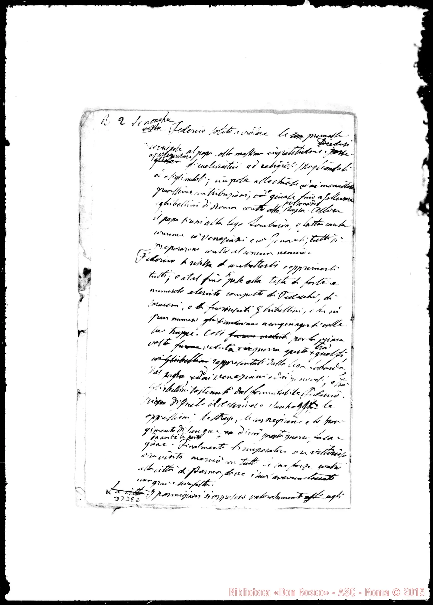 Fotogramma E 2 — Enrico sesto… Ms. in parte di D. Bosco