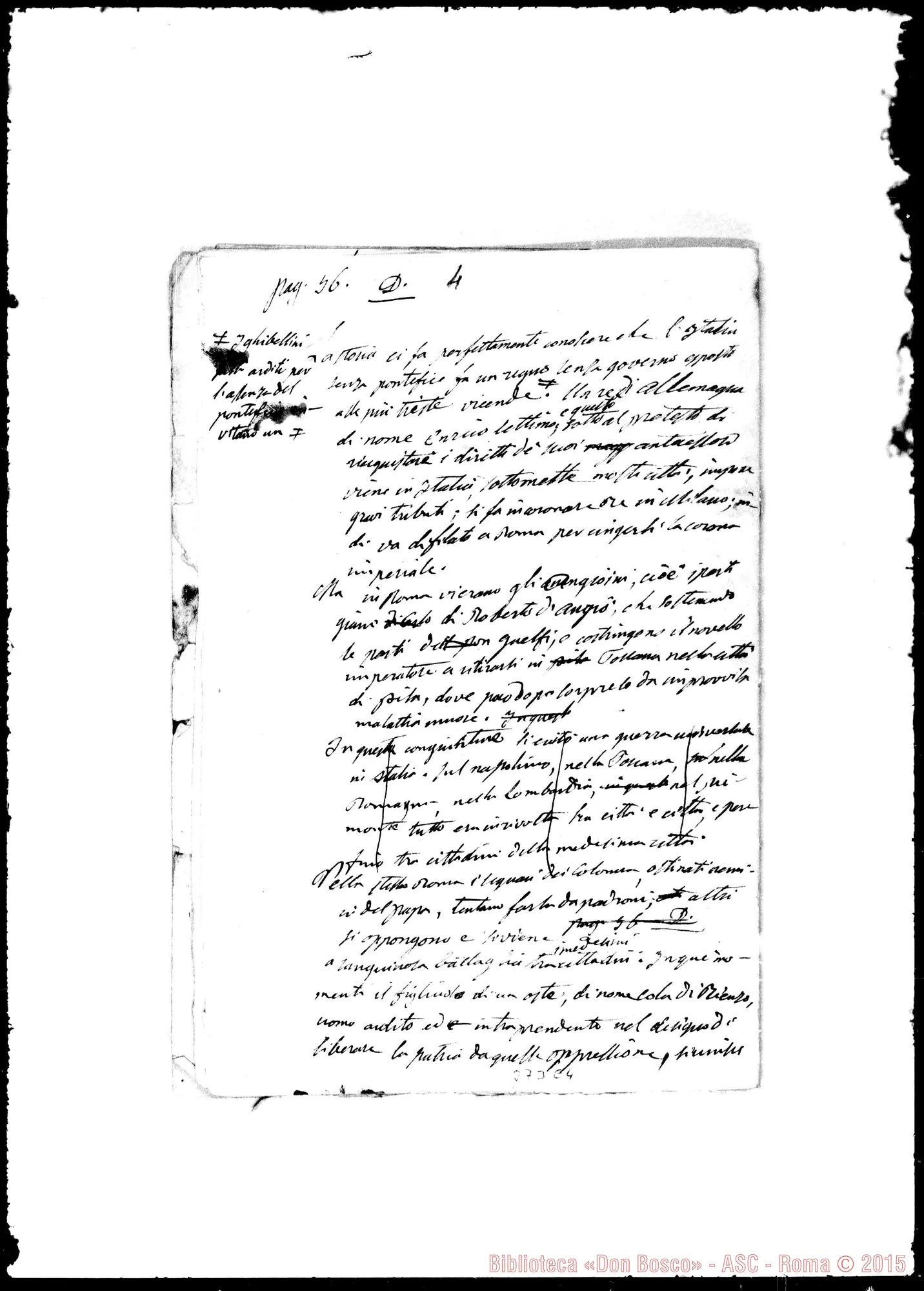 Fotogramma E 4 — Enrico sesto… Ms. in parte di D. Bosco