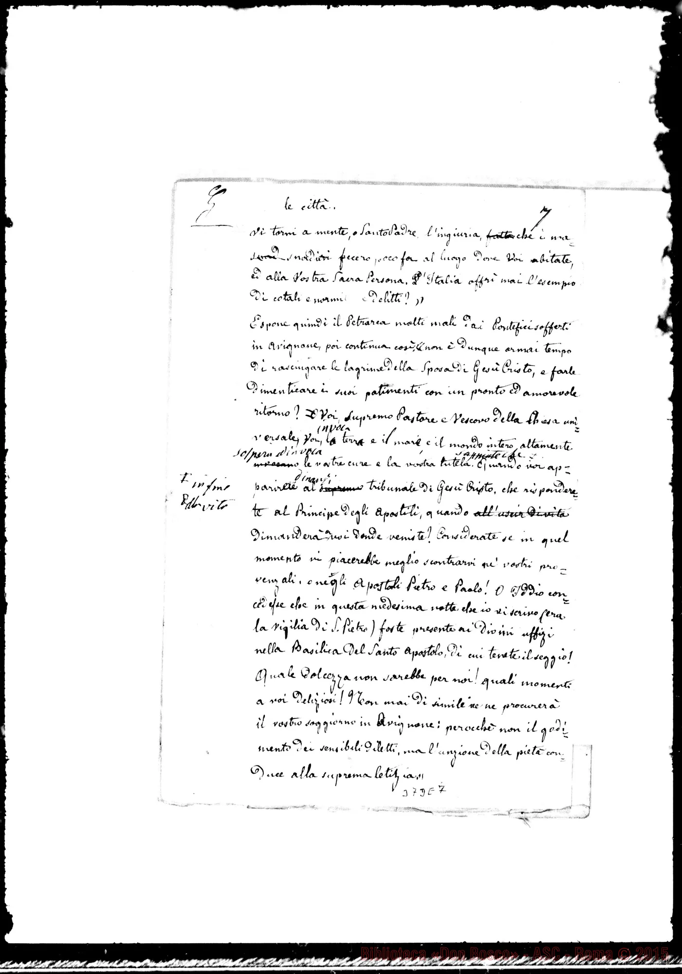 Fotogramma E 7 — Enrico sesto… Ms. in parte di D. Bosco