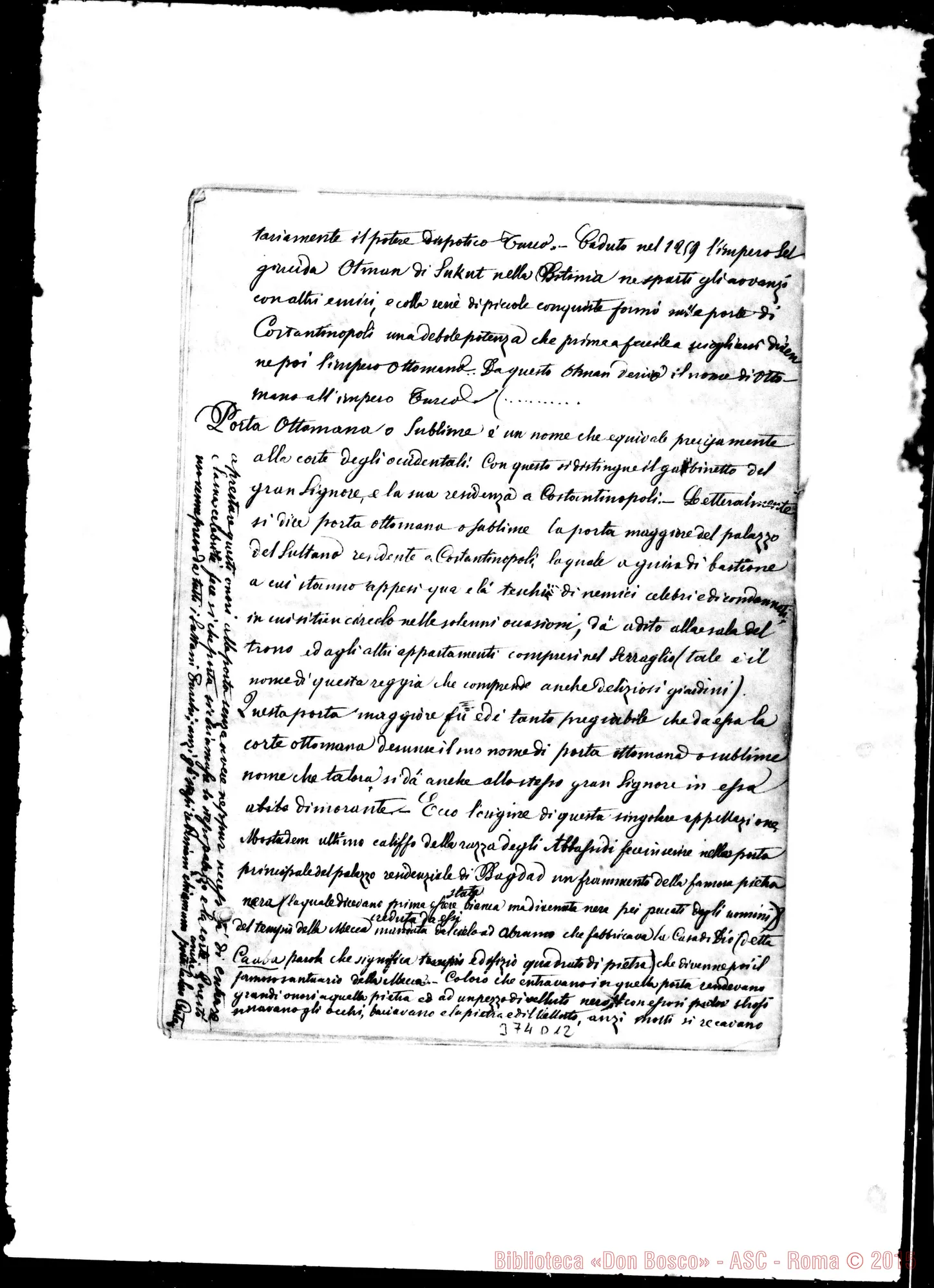Fotogramma D 12 — Popoli barbari. Ms. con correz. Bosco