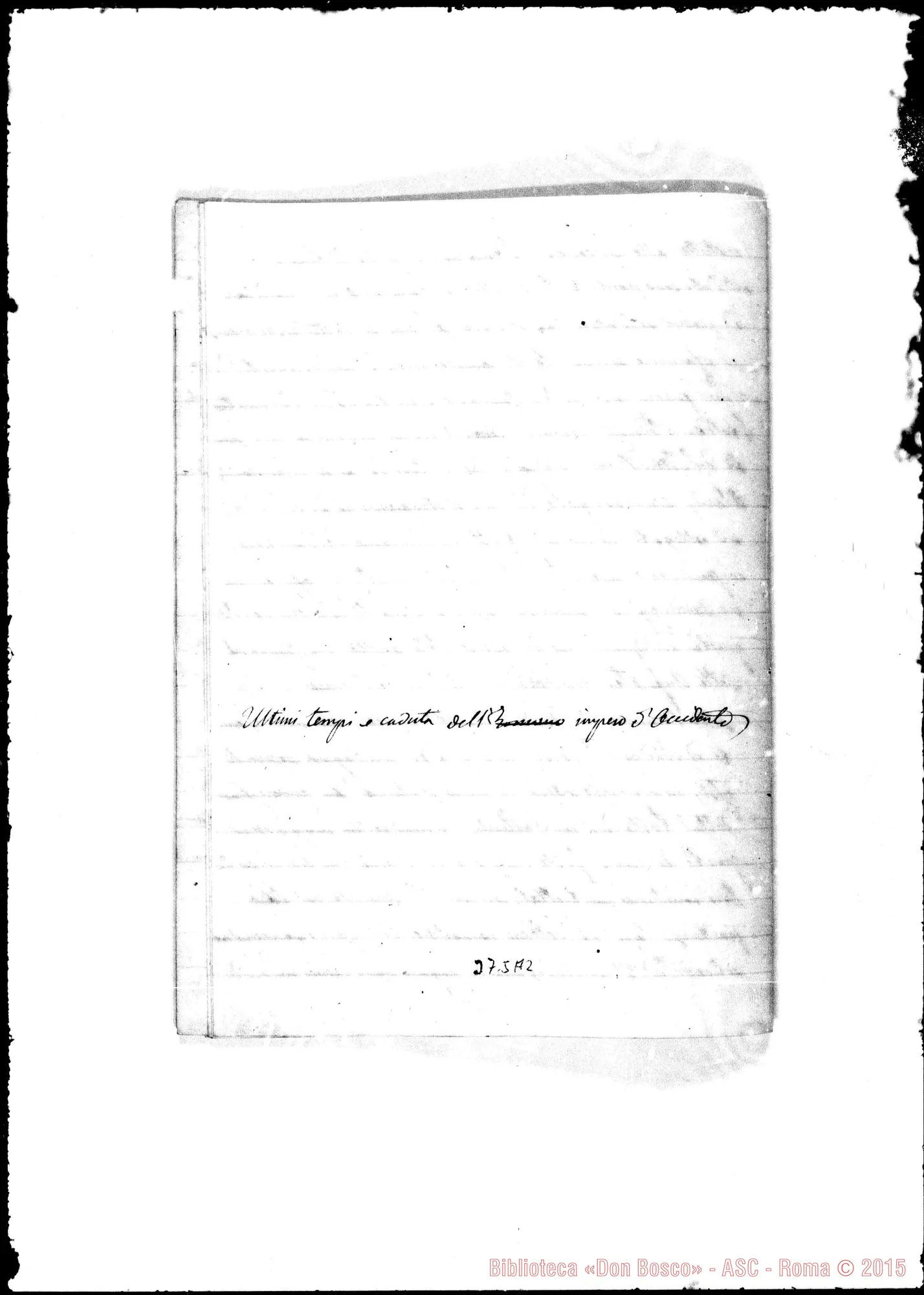 Fotogramma A 2 — «Decadimento sempre maggiore…» Ms.