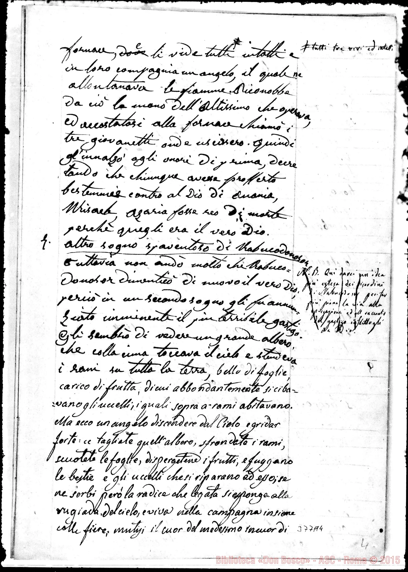 Fotogramma A 4 — Storia Sacra per uso delle scuole. 4 fascicoli ms. con correz. Bosco