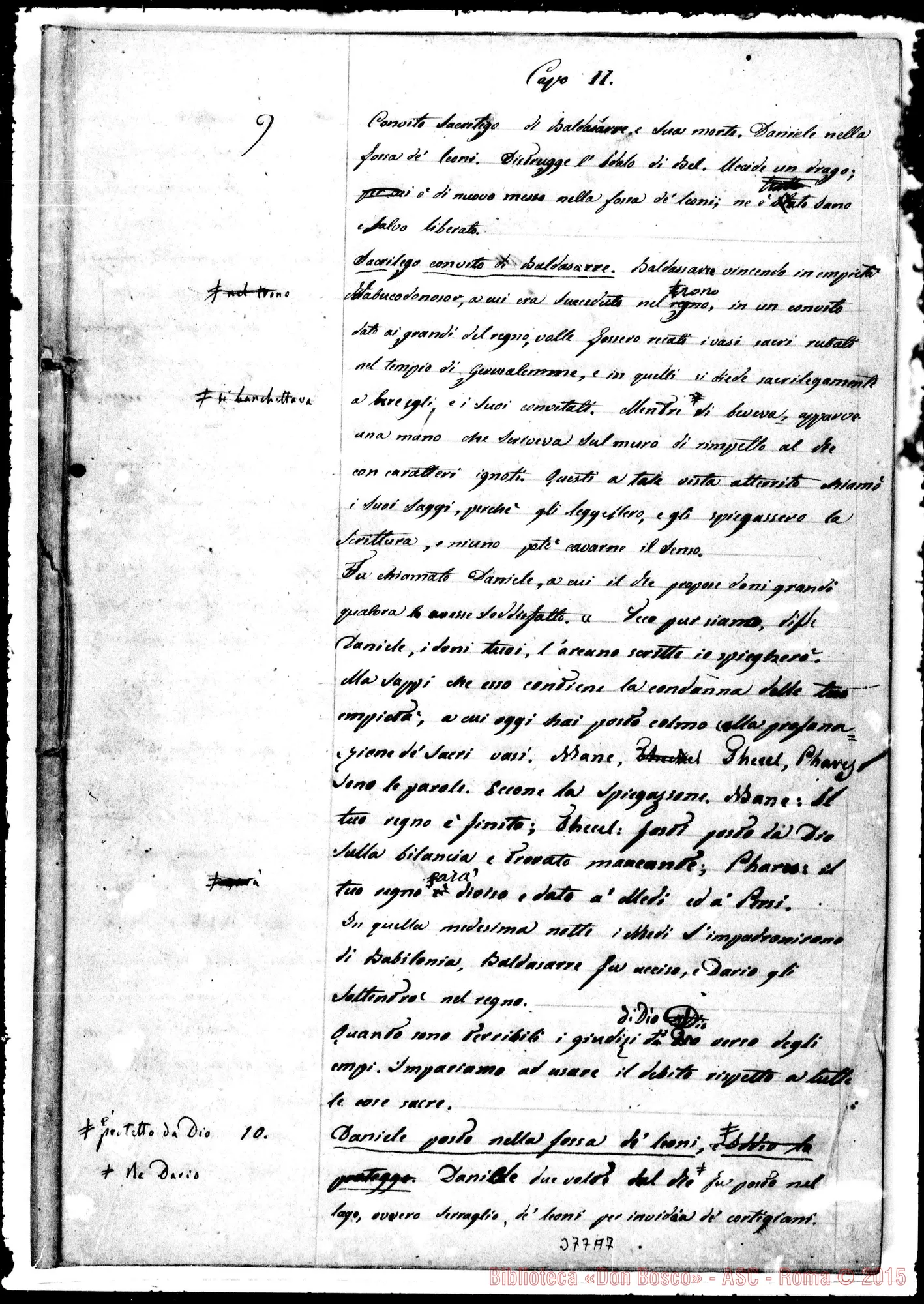 Fotogramma A 7 — Storia Sacra per uso delle scuole. 4 fascicoli ms. con correz. Bosco