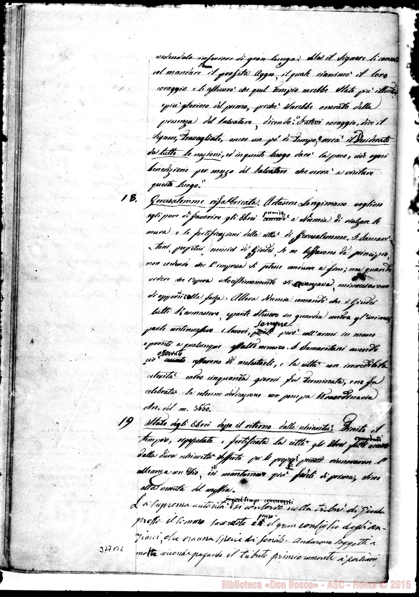 Fotogramma B 2 — Storia Sacra per uso delle scuole. 4 fascicoli ms. con correz. Bosco
