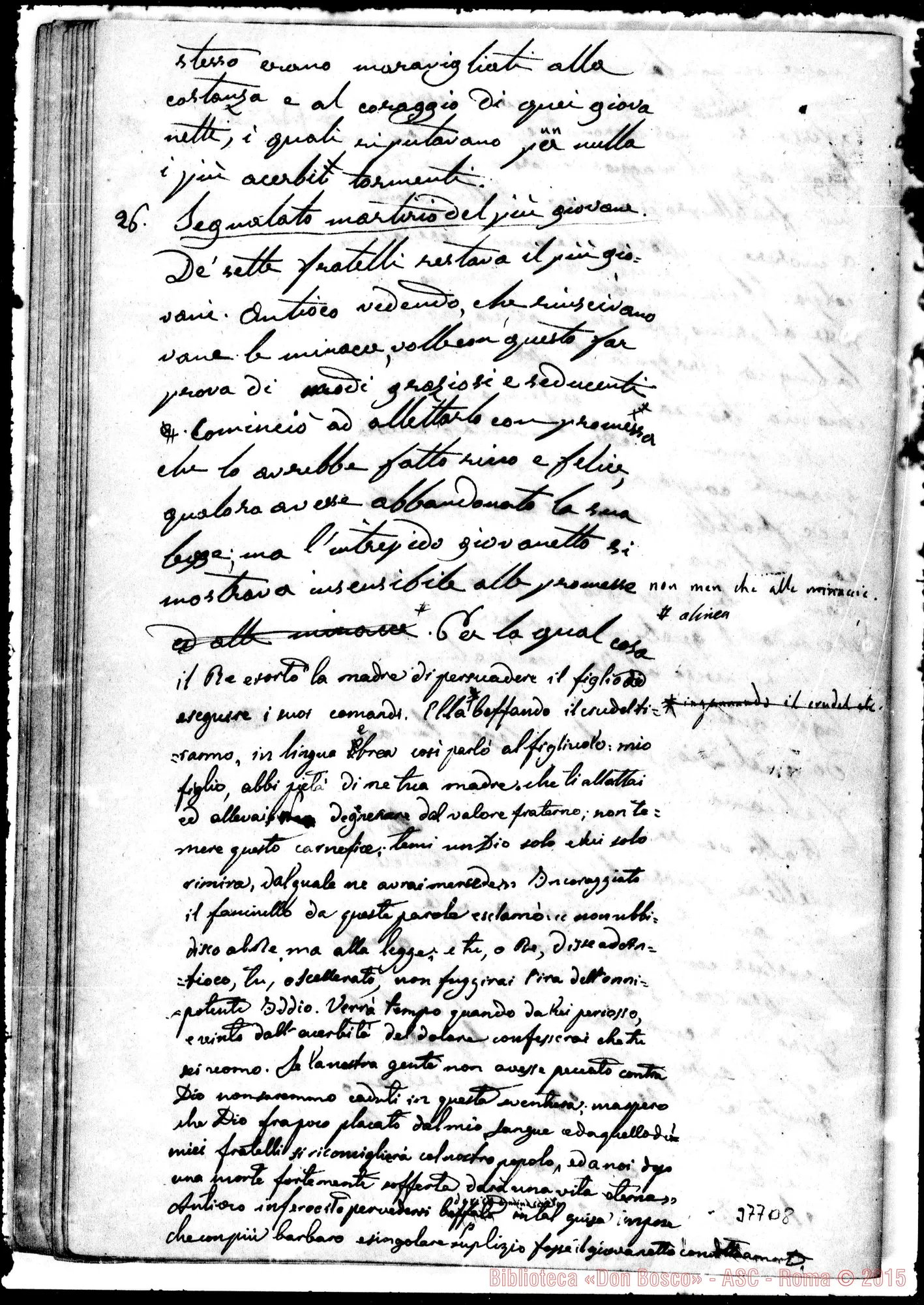Fotogramma B 8 — Storia Sacra per uso delle scuole. 4 fascicoli ms. con correz. Bosco