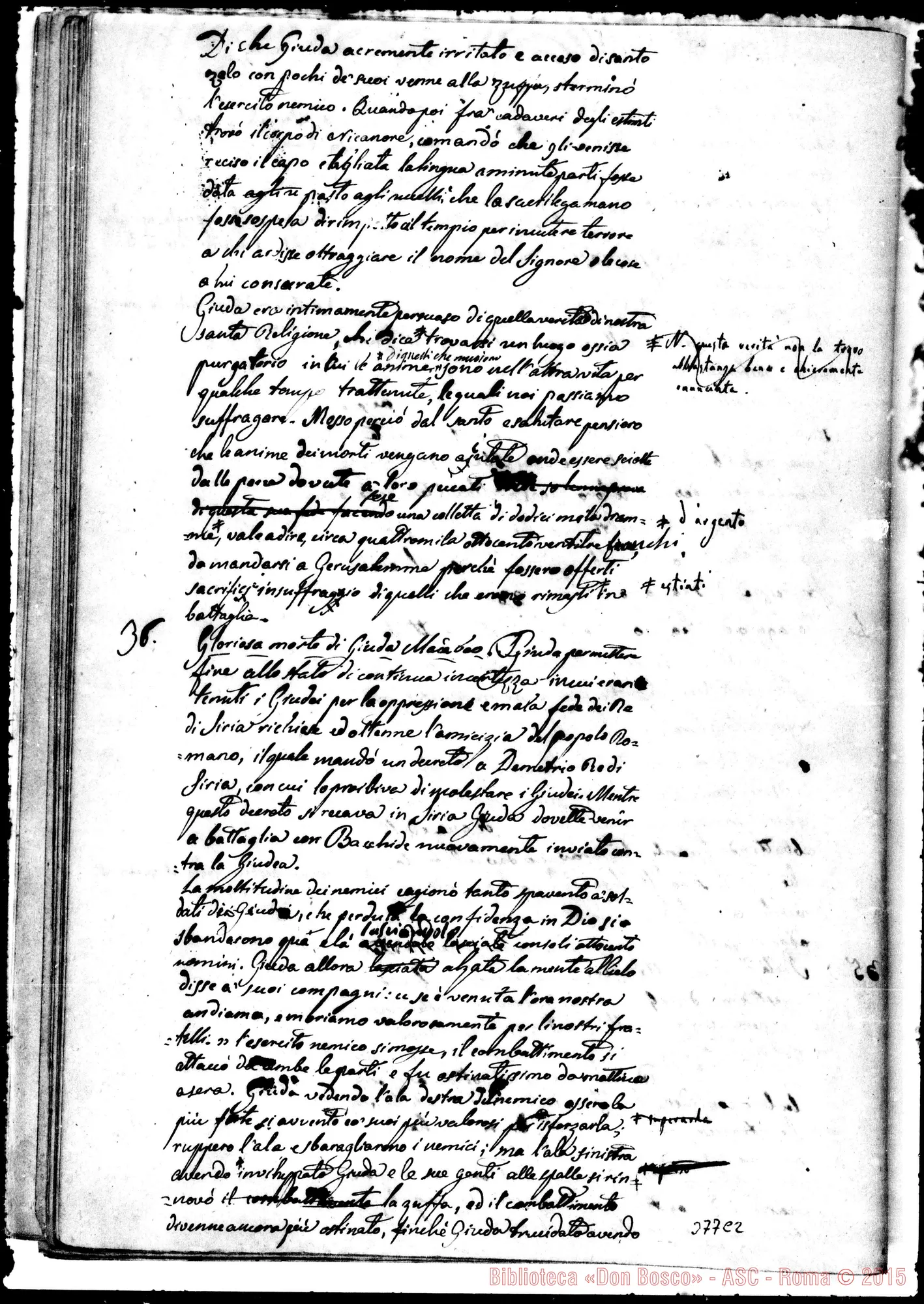Fotogramma C 2 — Storia Sacra per uso delle scuole. 4 fascicoli ms. con correz. Bosco
