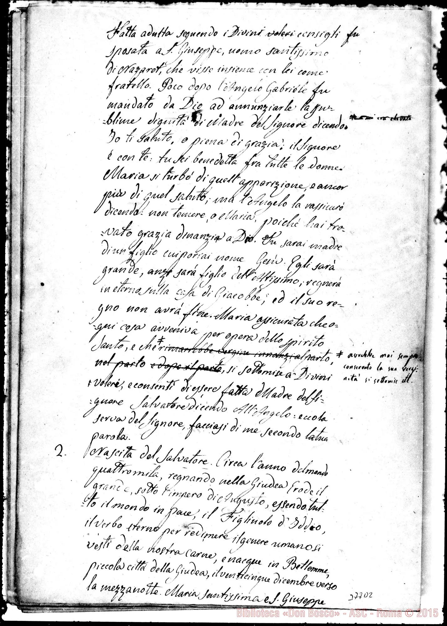Fotogramma D 2 — Storia Sacra per uso delle scuole. 4 fascicoli ms. con correz. Bosco