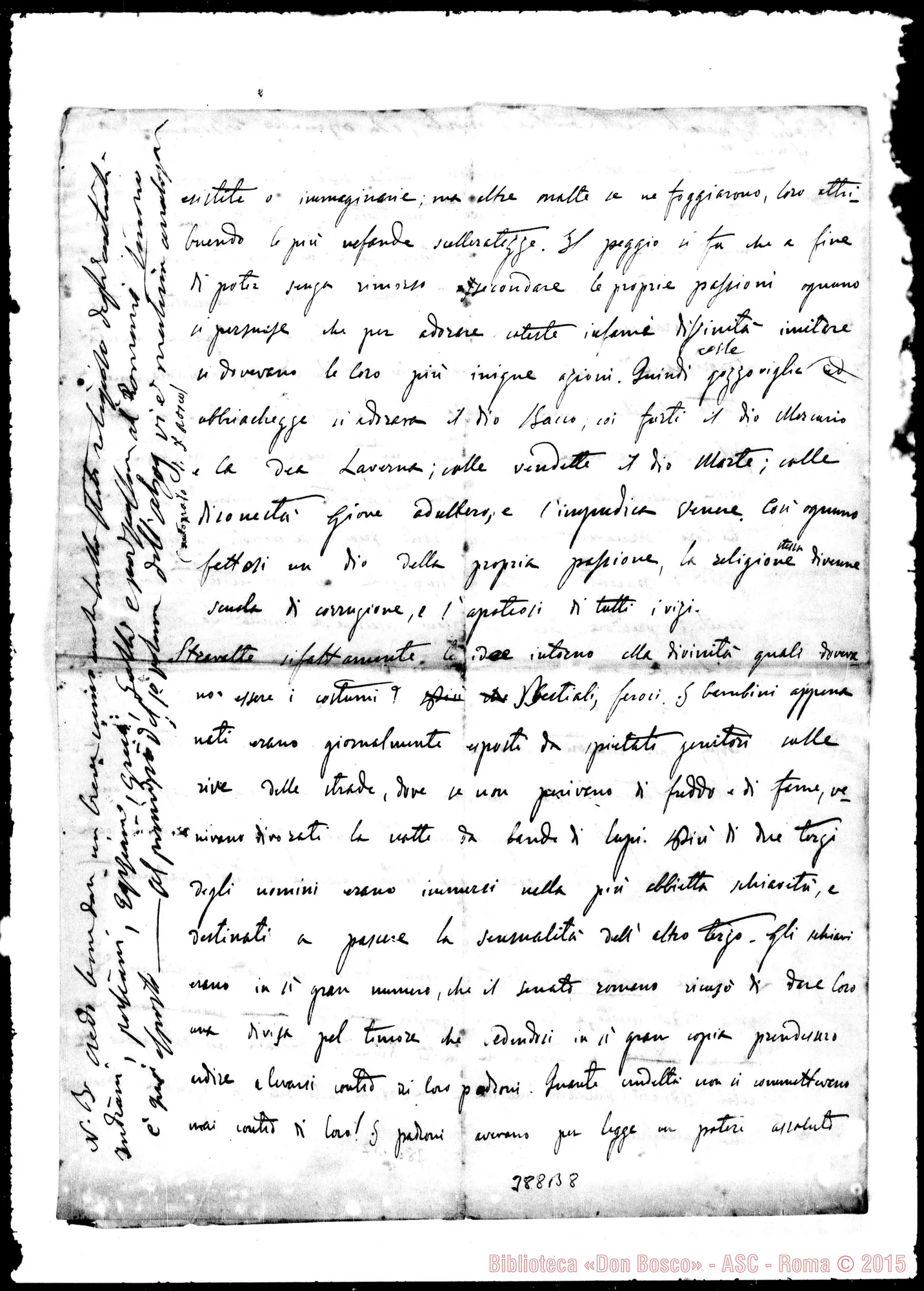Fotogramma B 8 — Storia Sacra: Terza ed. in bozze, preparata per la quarta. Stamp. con correz. Bosco