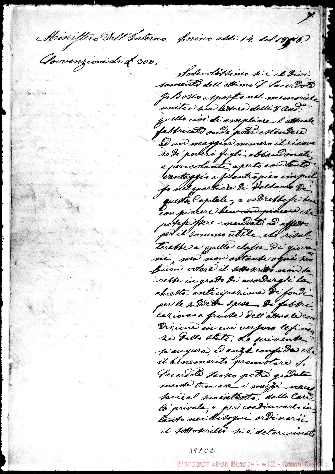Fotogramma C 2 — Appendice N. 2 Ms. con correz. Bosco