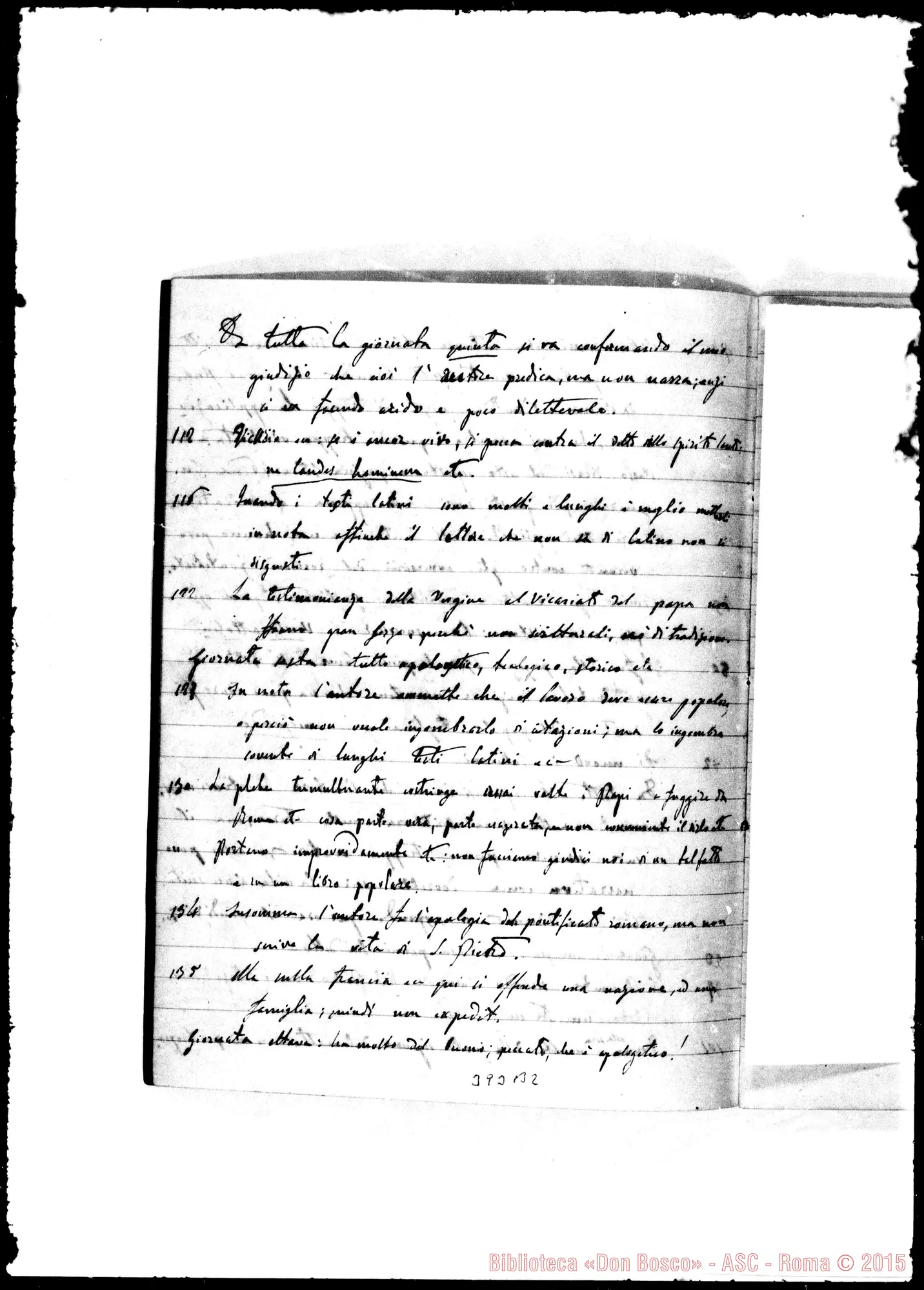 Fotogramma B 2 — Osservazioni E giudizi… Ms.
