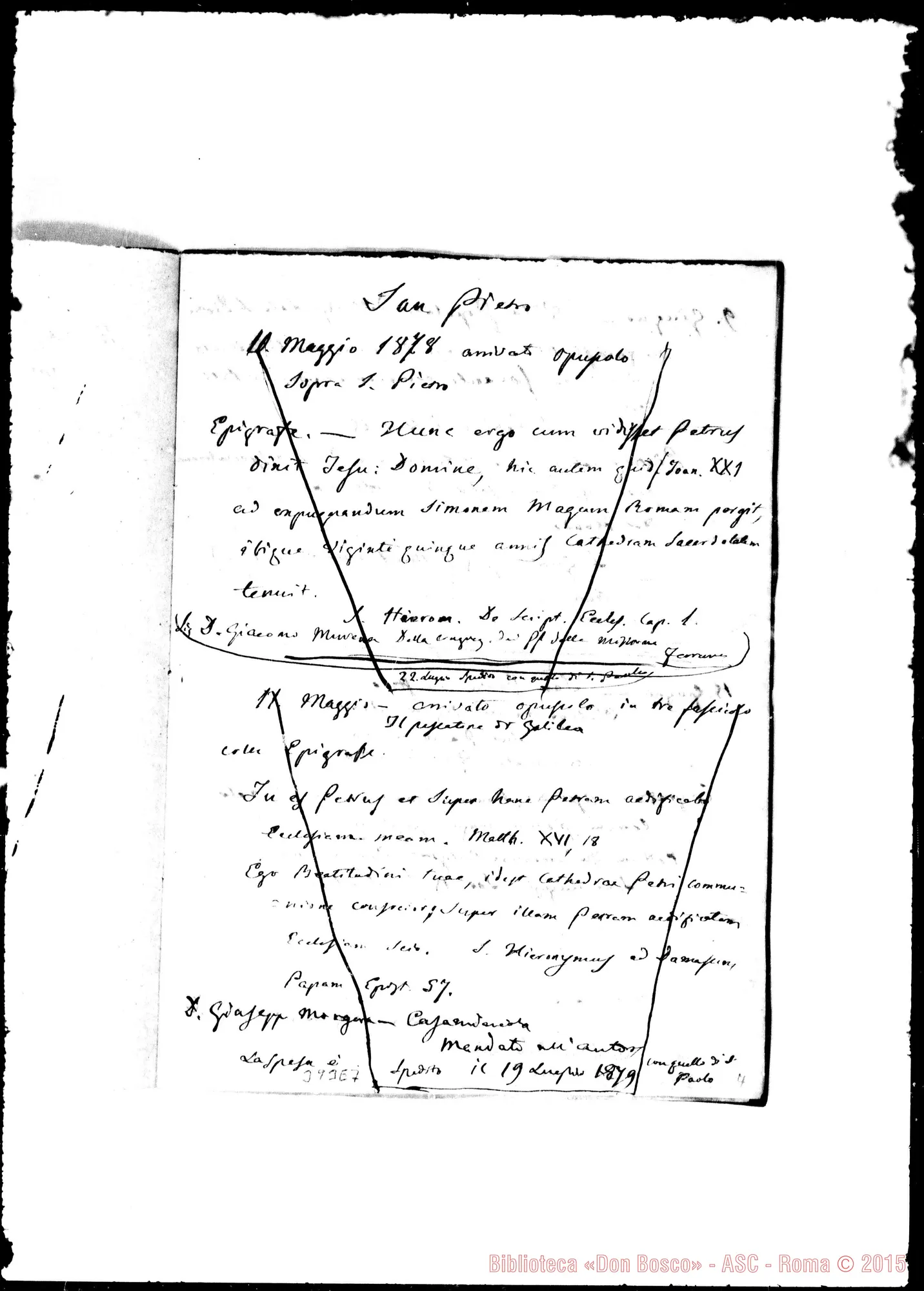 Fotogramma E 7 — Elenco dei manoscritti E loro epigrafi