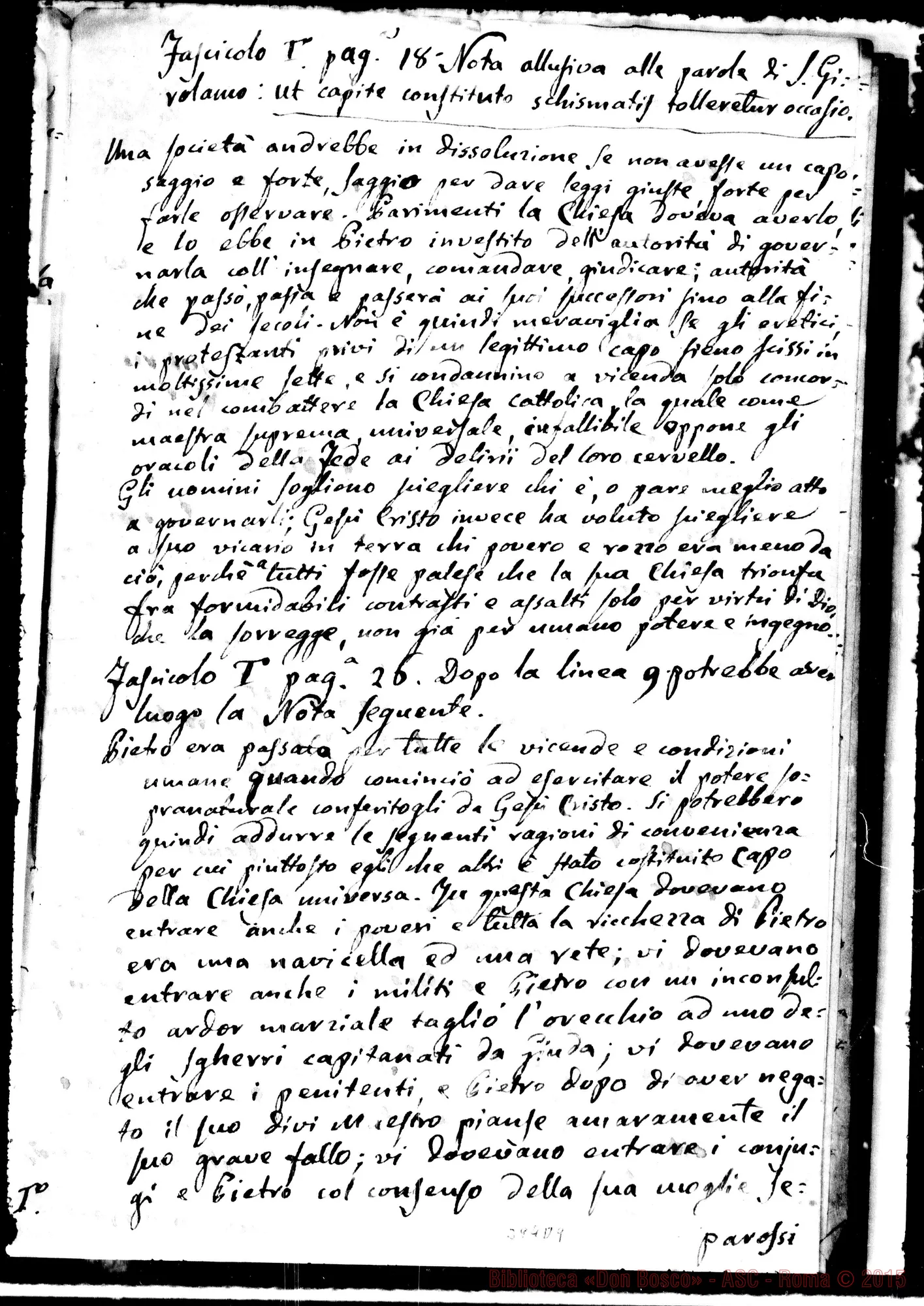 Fotogramma D 9 — Osservazioni E aggiunte che ho creduto di fare… Giov. Maregnani