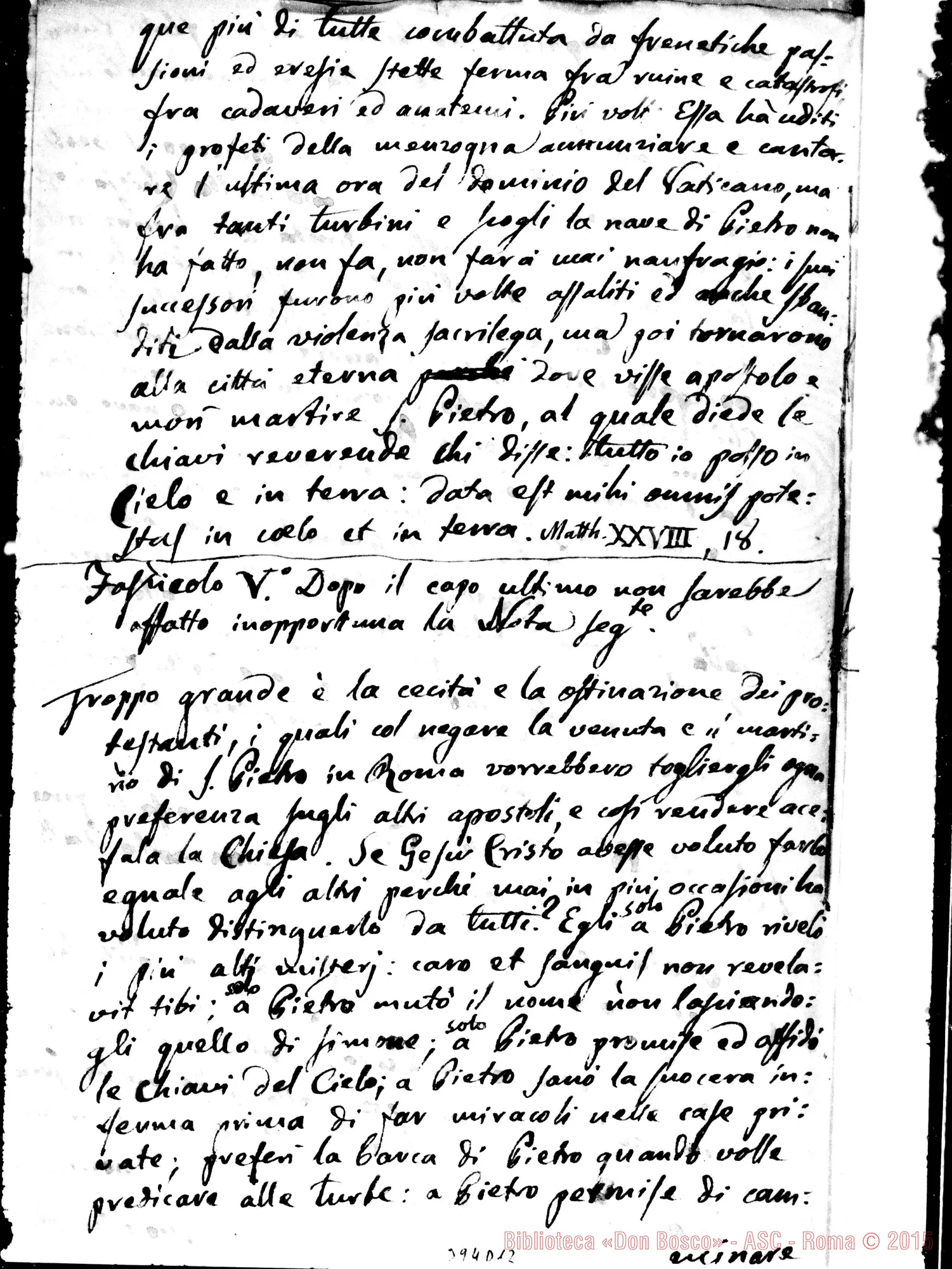 Fotogramma D 12 — Osservazioni E aggiunte che ho creduto di fare… Giov. Maregnani
