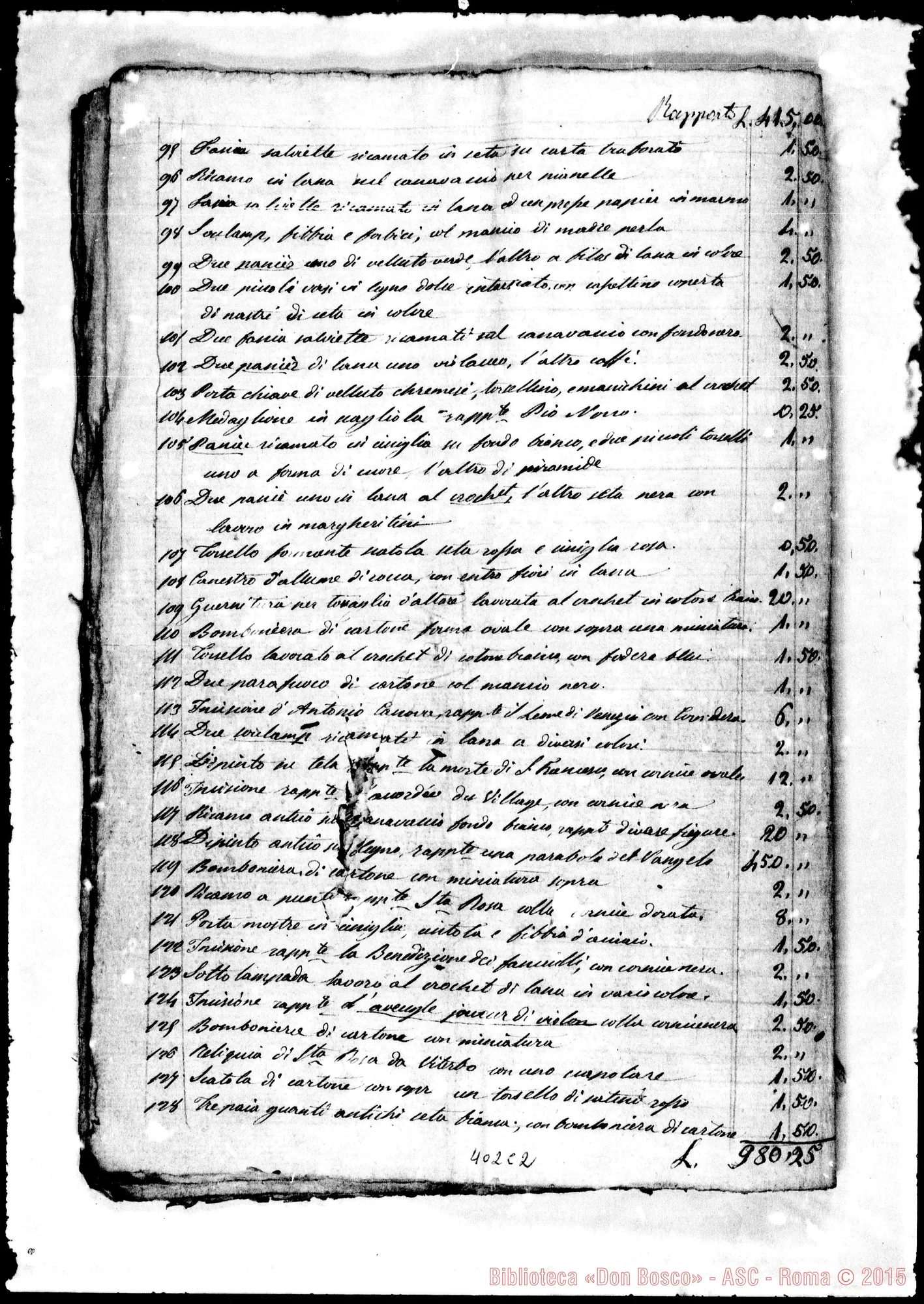 Fotogramma C 2 — Relazione giurata di perizia…