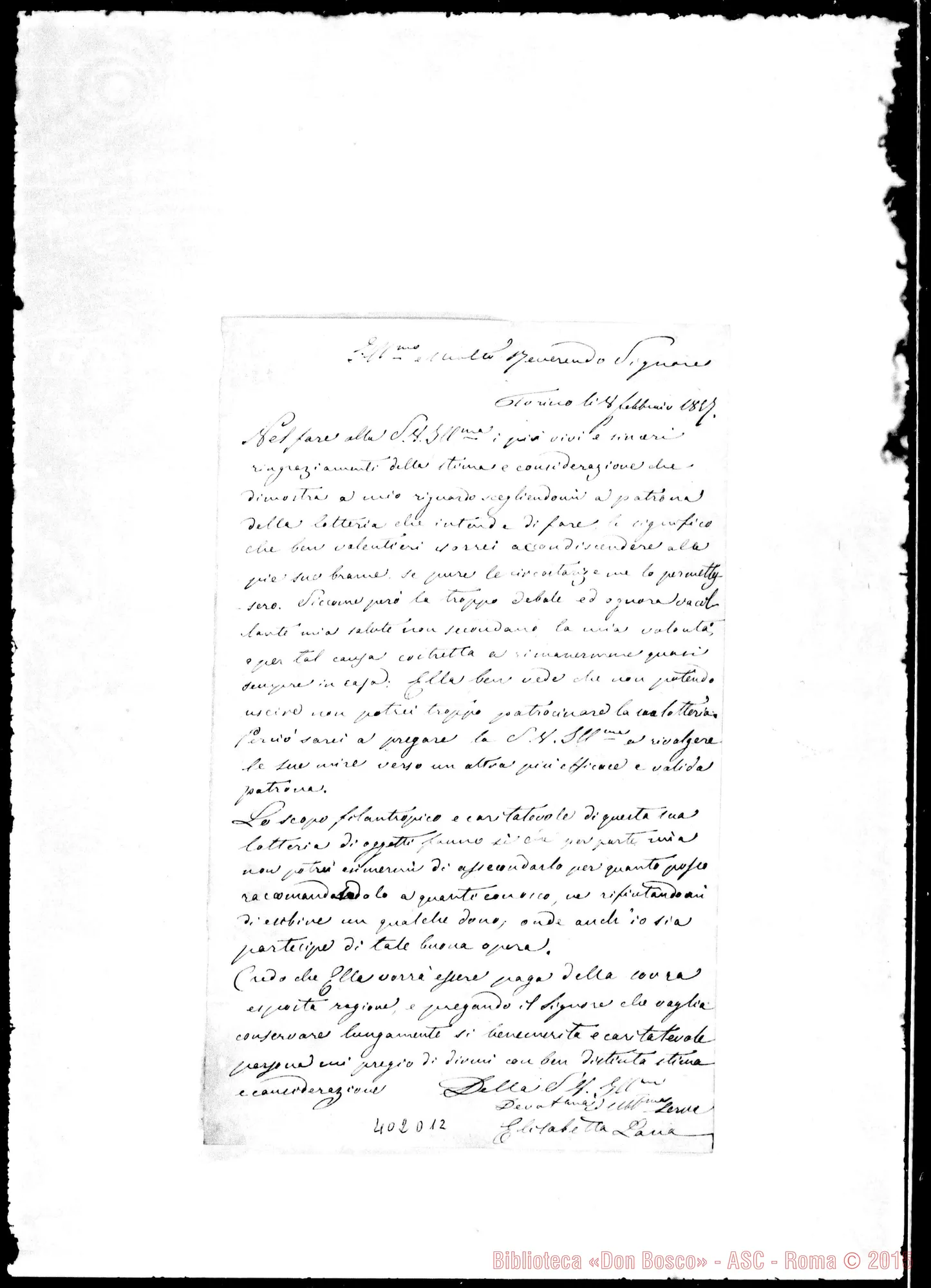 Fotogramma D 12 — Elisabetta Lana-Molto Rev.do Sig.