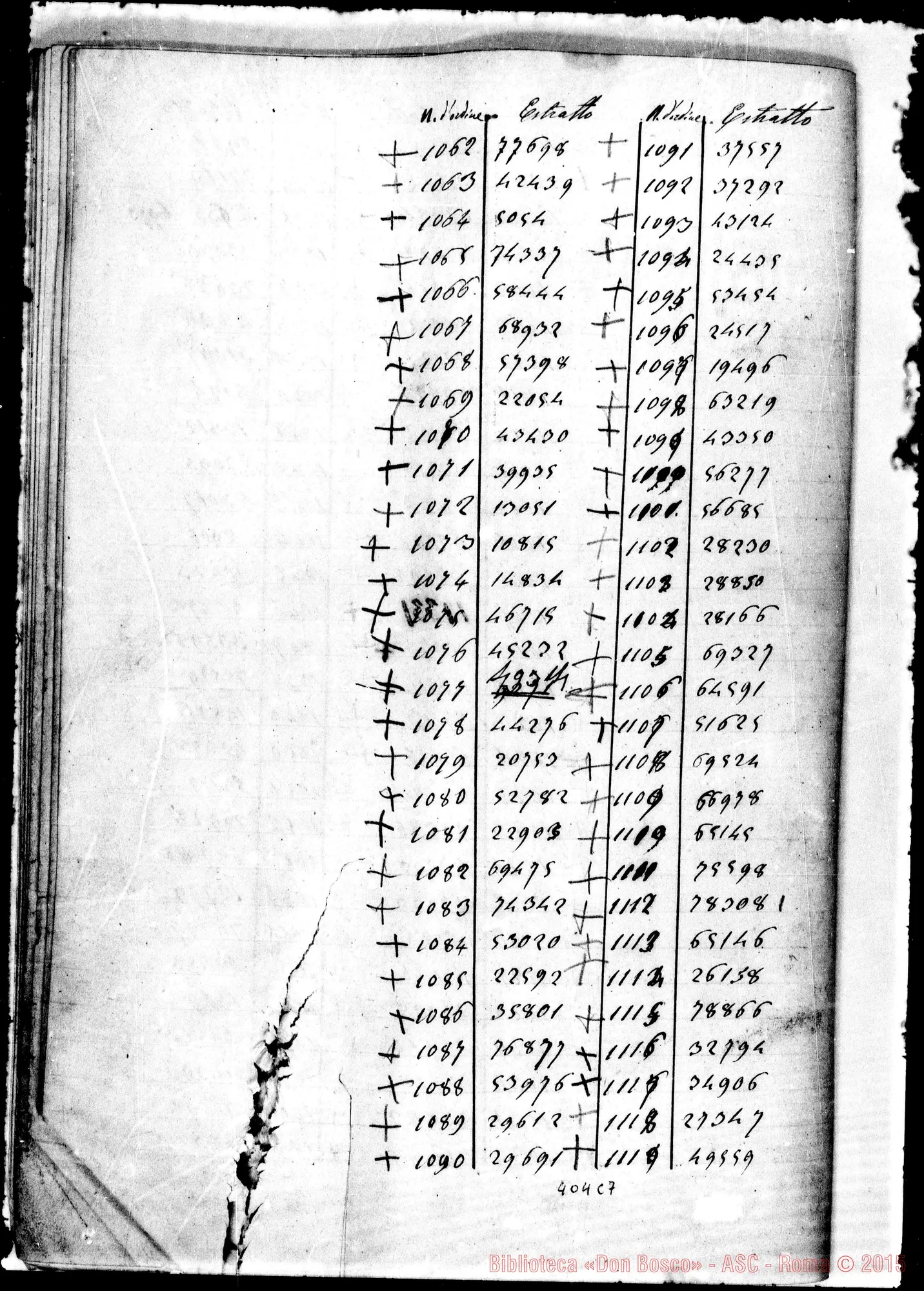 Fotogramma C 7 — Numeri estratti…