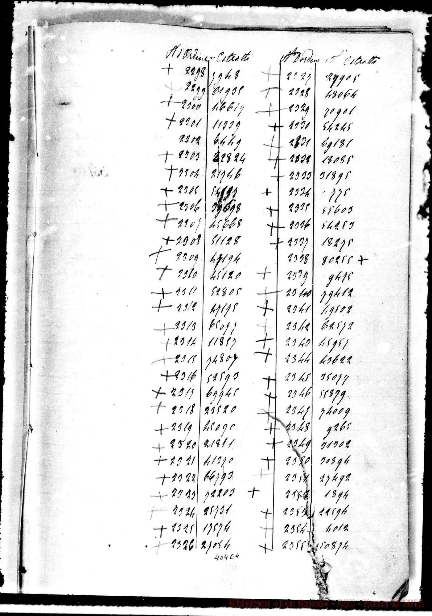 Fotogramma E 4 — Numeri estratti…