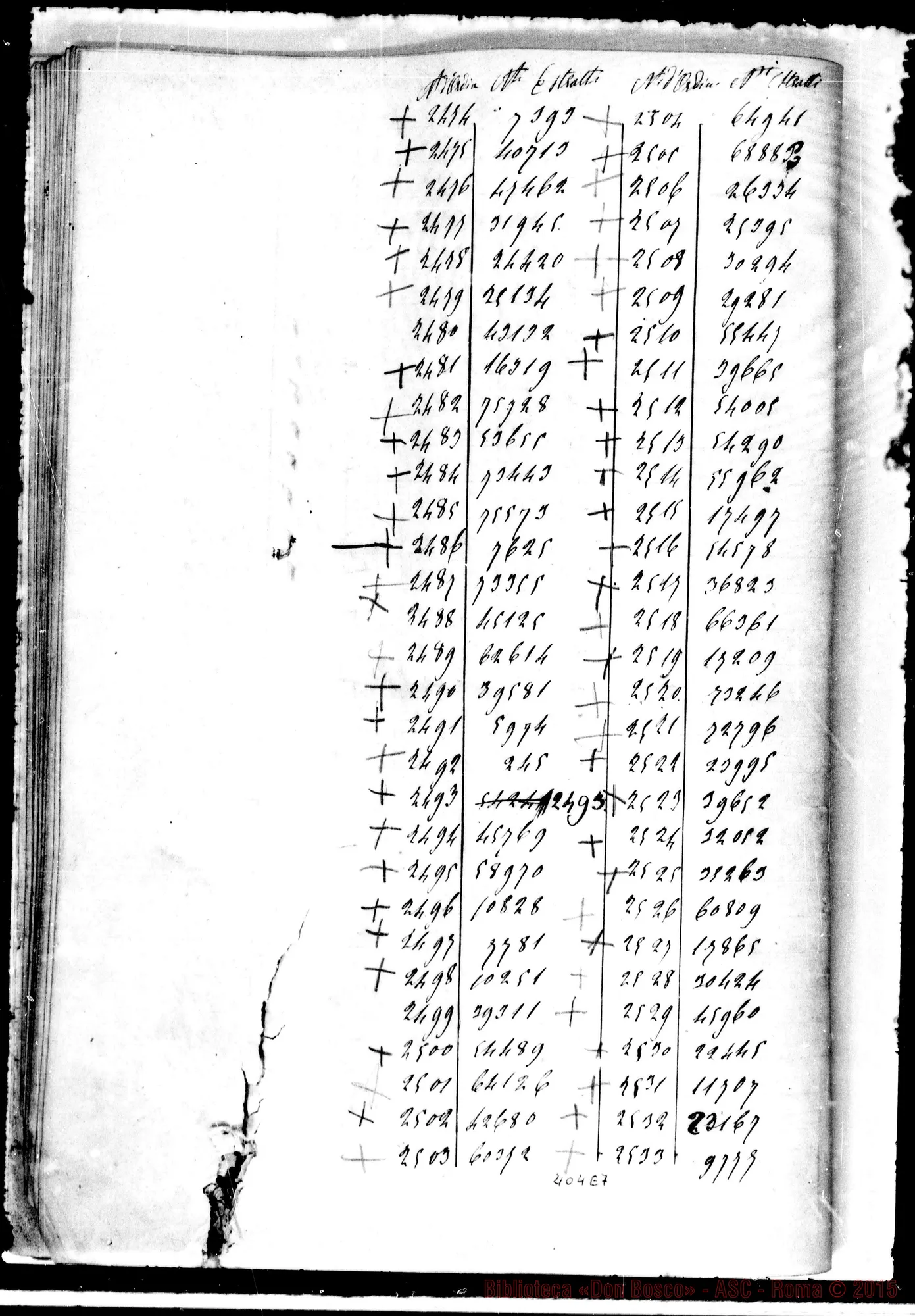Fotogramma E 7 — Numeri estratti…