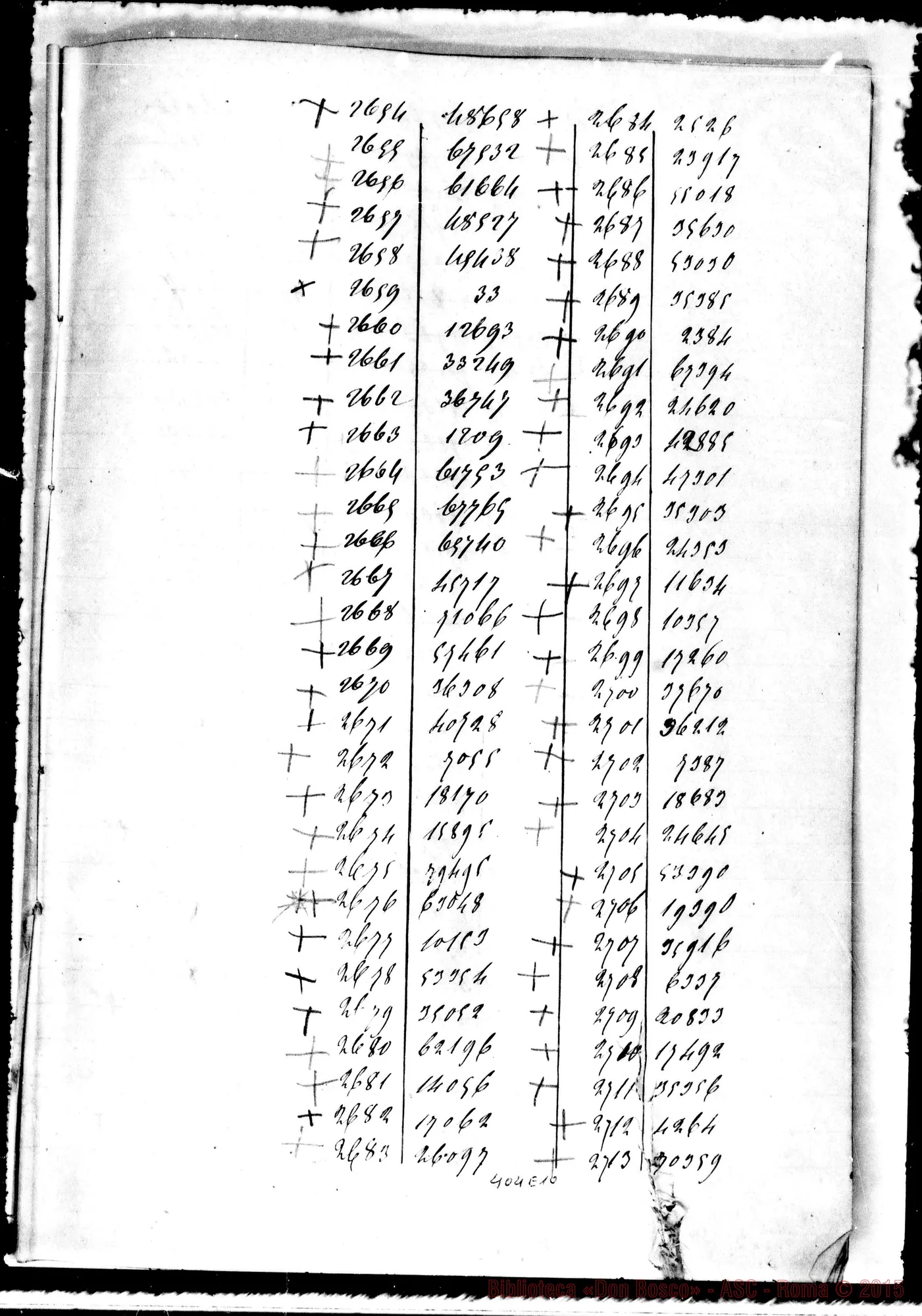 Fotogramma E 10 — Numeri estratti…