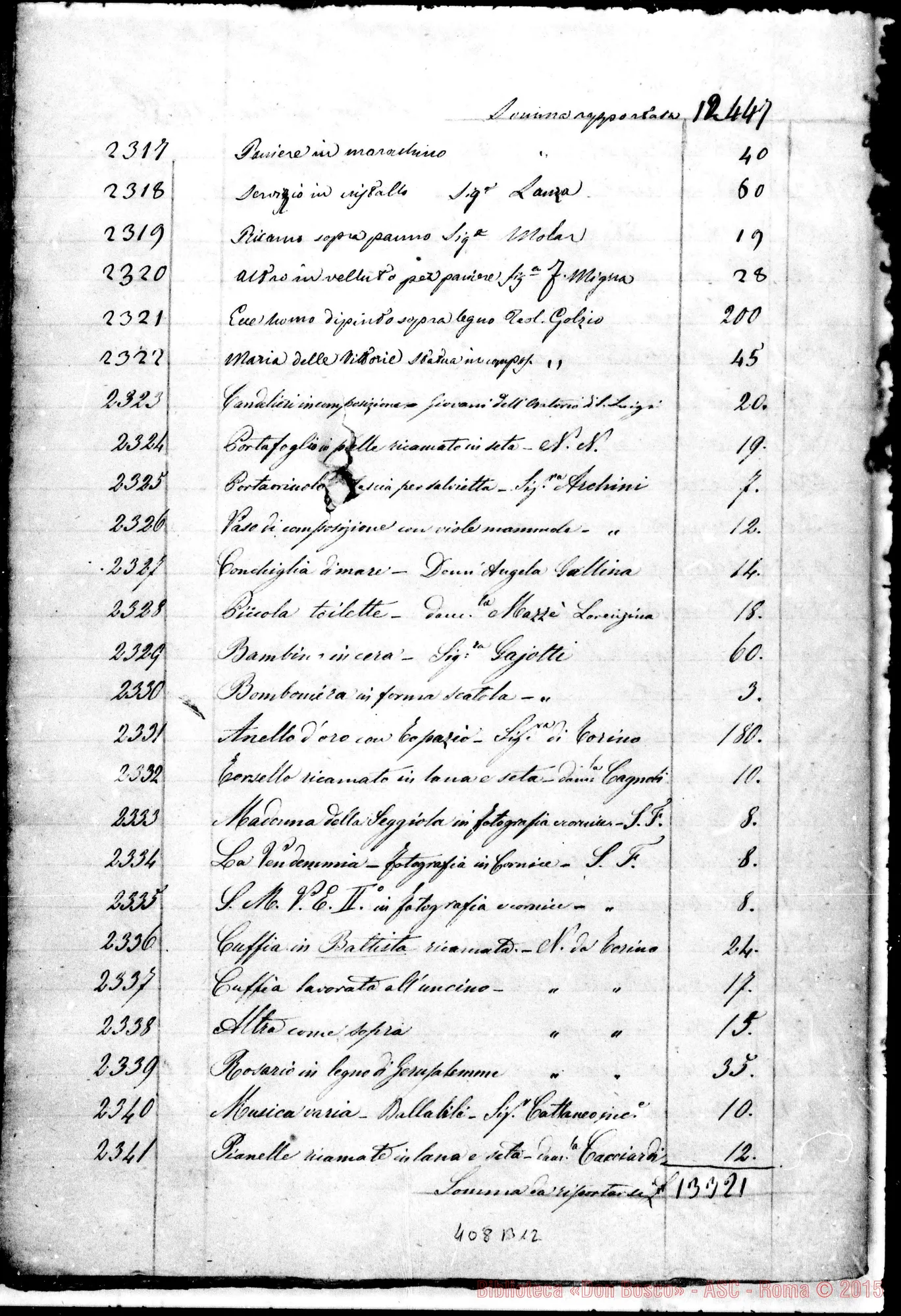 Fotogramma B 12 — Bosco-Ili.mo Sig. Prefetto: Membri- Programma- Regolamento- Elenco…