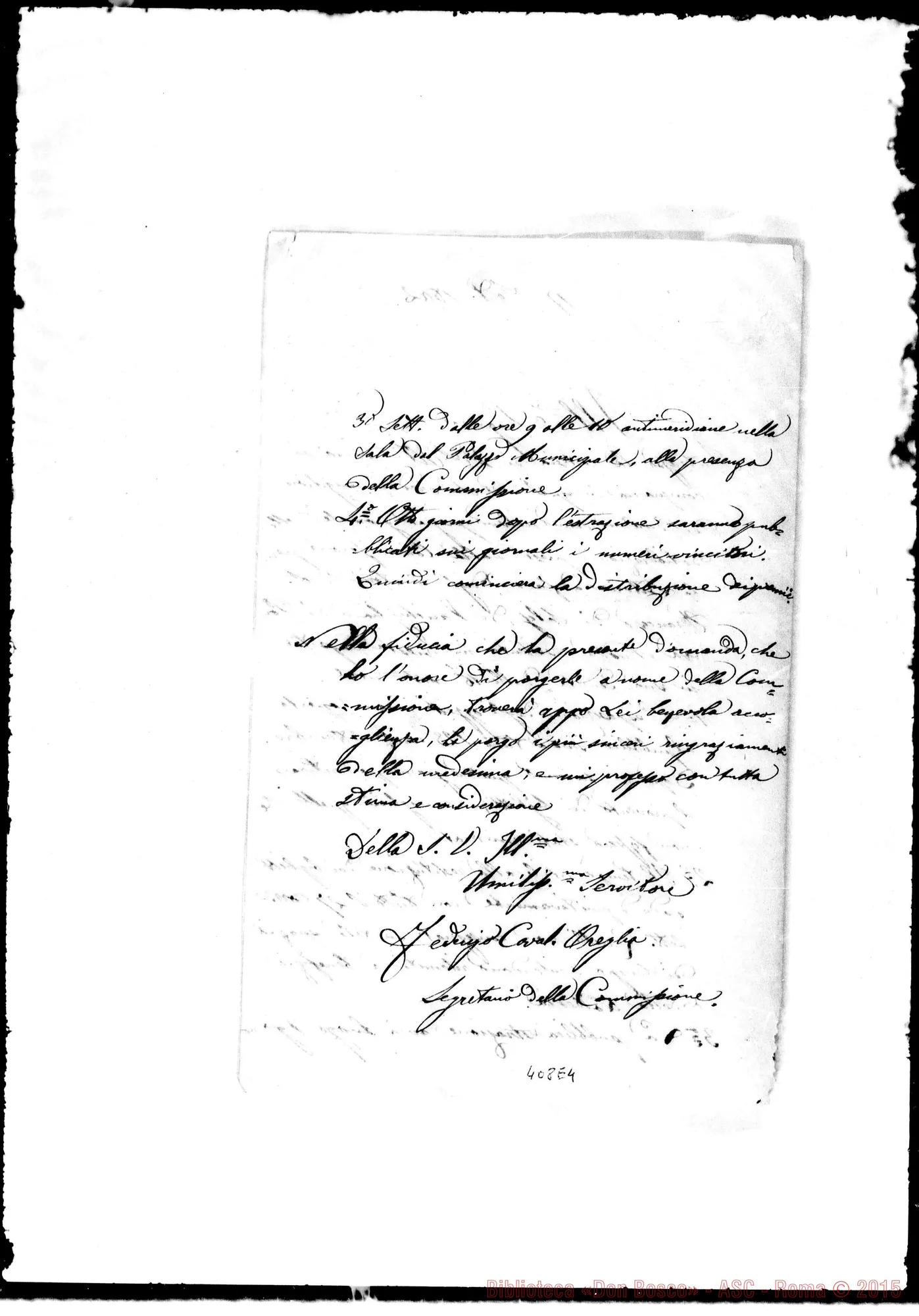 Fotogramma E 4 — Oreglia-lll.mo Sig.