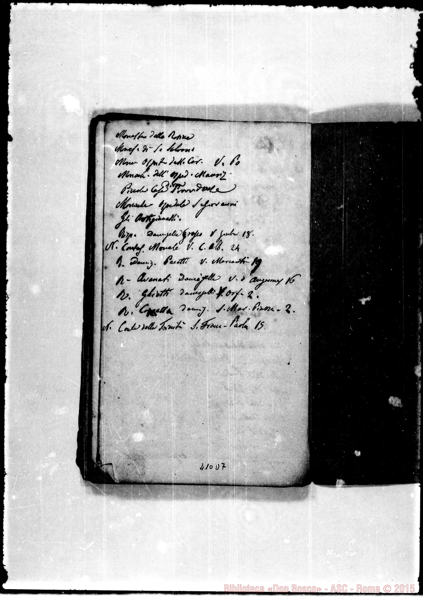 Fotogramma D 7 — Lista. Ms. Bosco
