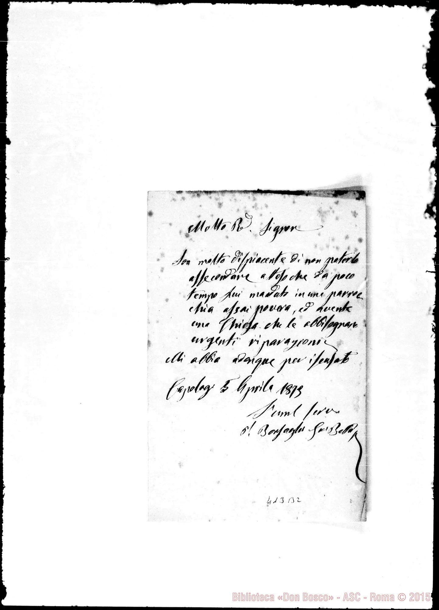Fotogramma B 2 — Bonsaghi-Molto Rev.do Sig.
