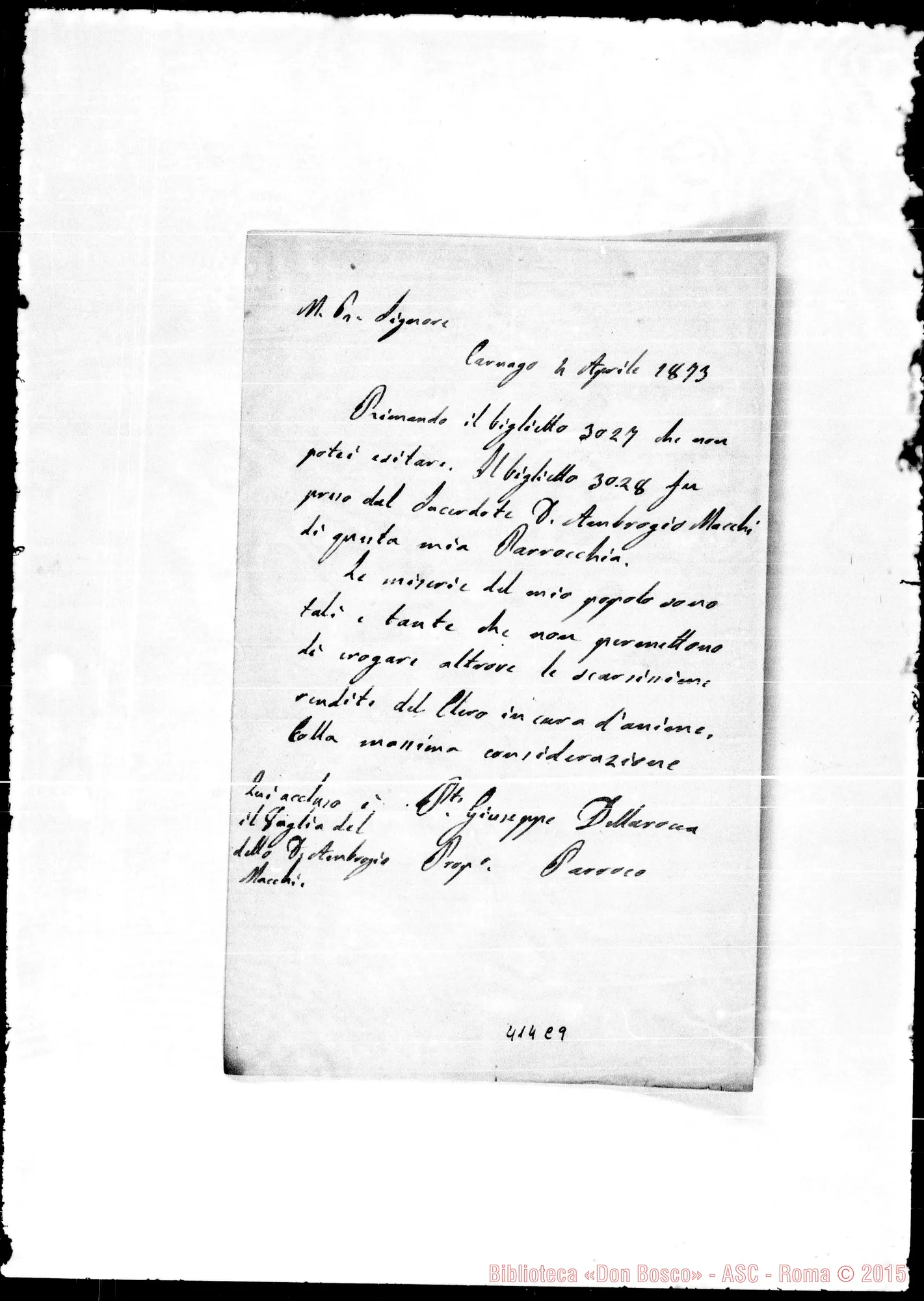 Fotogramma C 9 — Della Rocca-Molto Rev.do Sig.