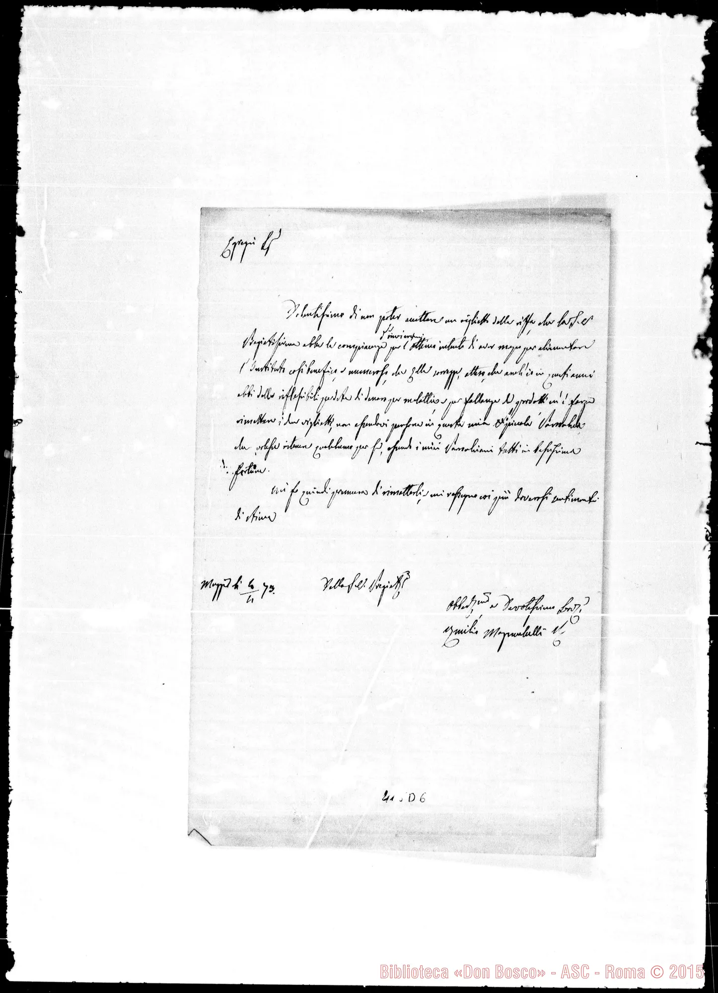 Fotogramma D 6 — Mazzucchelli-Egregio Sig.