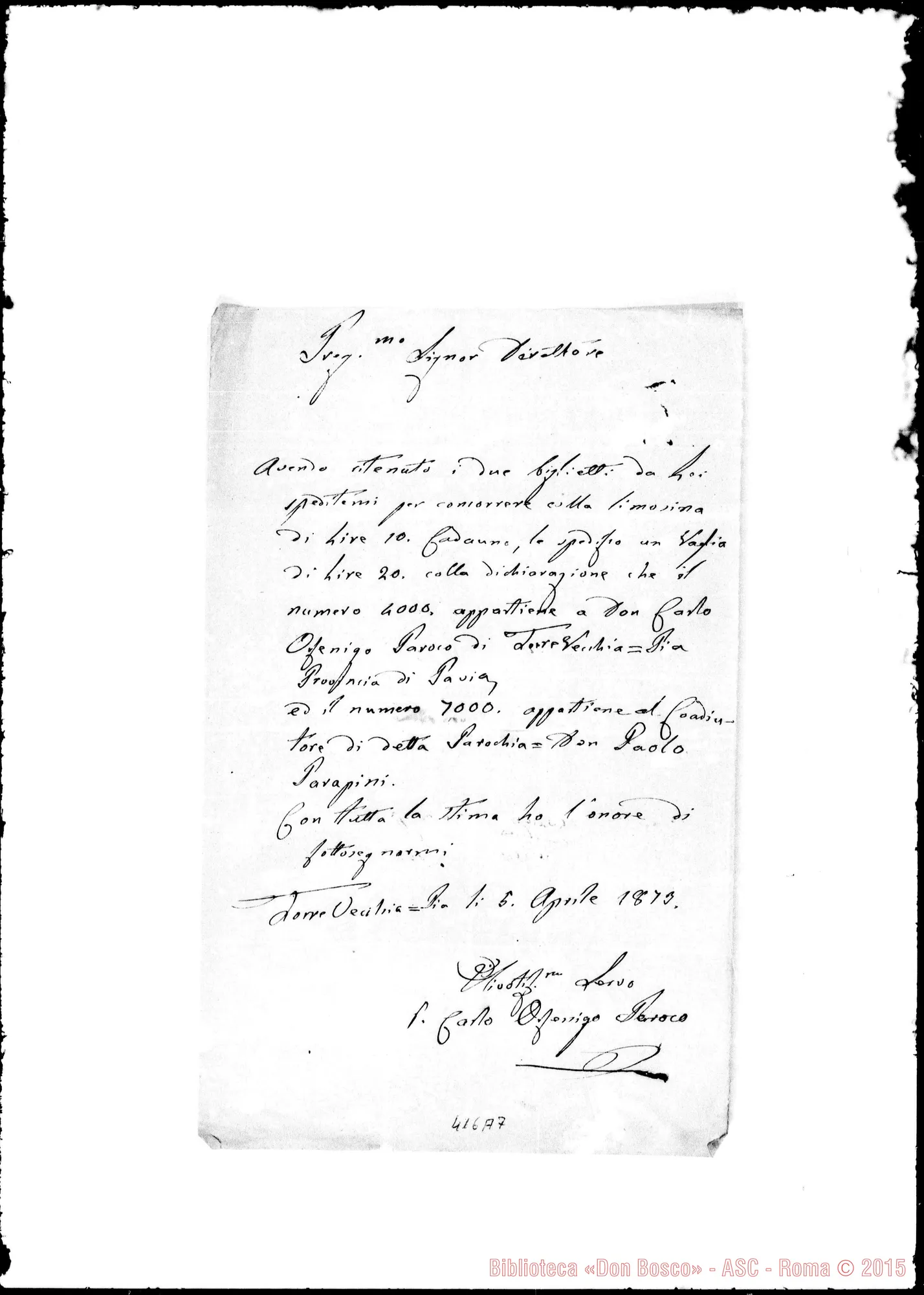Fotogramma A 7 — Orsenigo-Molto Rev.do Direttore